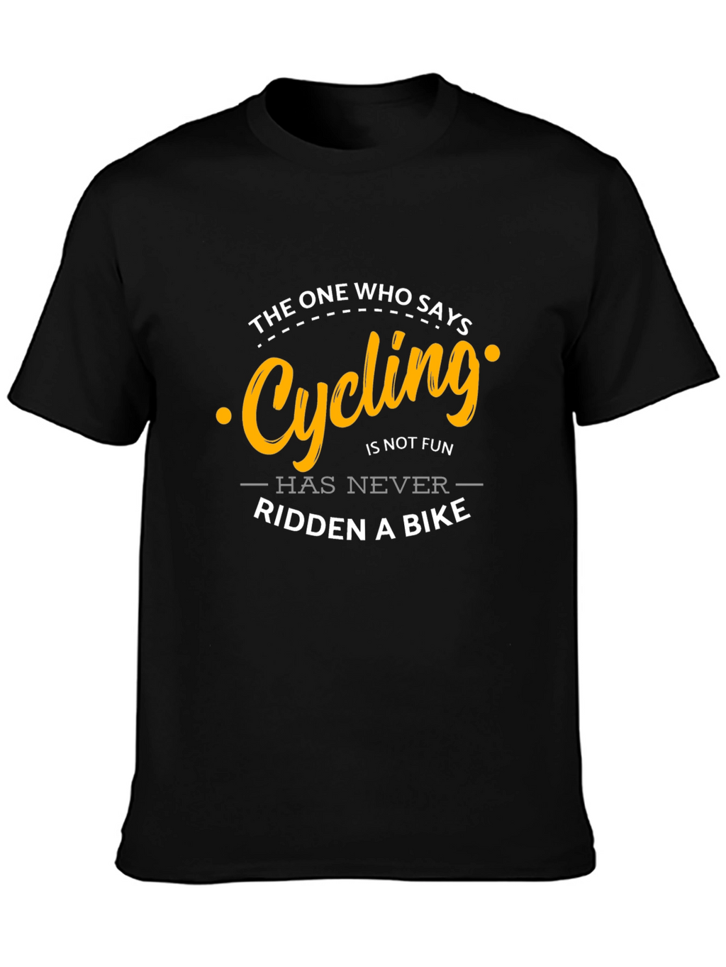 Cycling is Fun Graphic Tee - Black T-Shirt