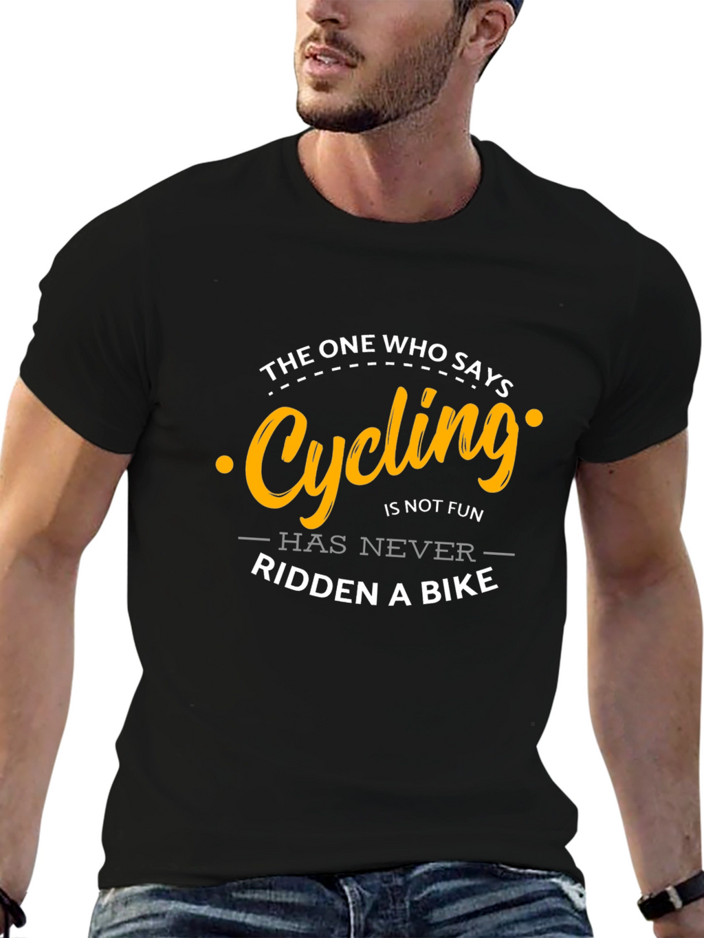 Cycling is Fun Graphic Tee - Black T-Shirt