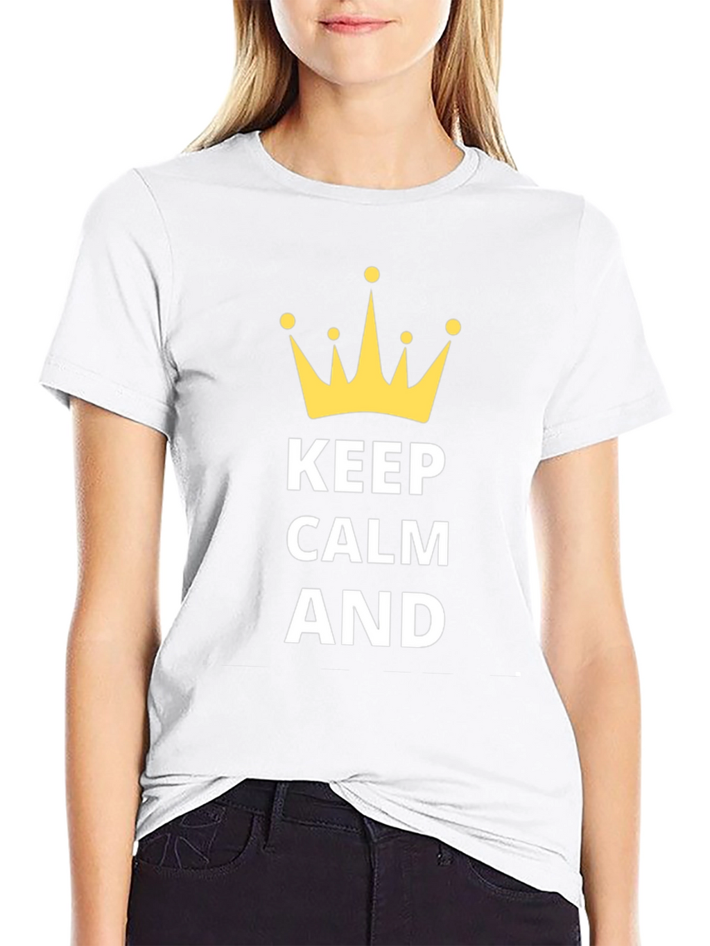 Keep Calm T-Shirt - Mens Black Crown Graphic Tee