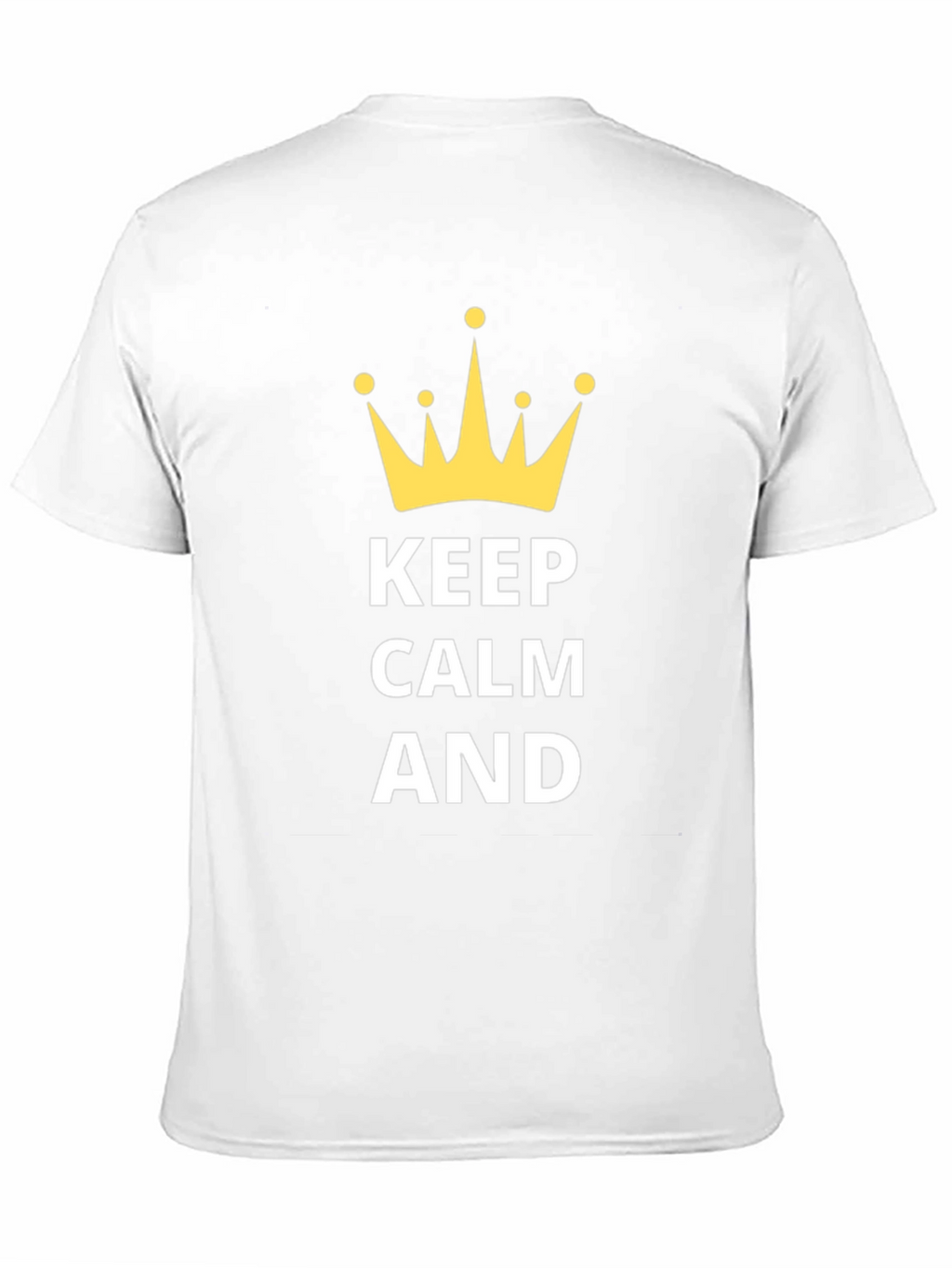 Keep Calm T-Shirt - Mens Black Crown Graphic Tee