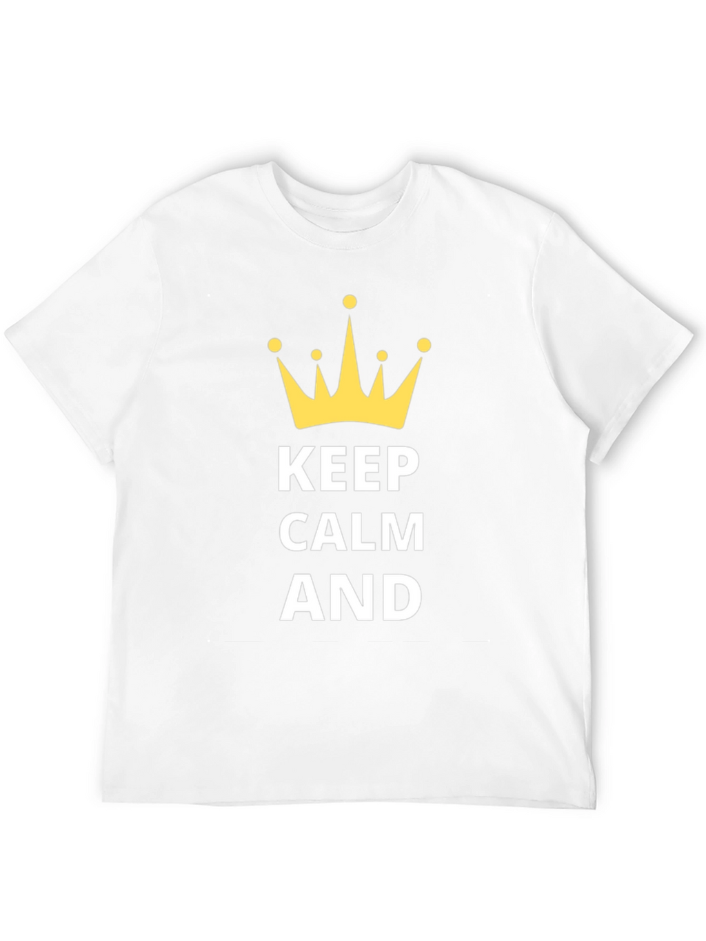 Keep Calm T-Shirt - Mens Black Crown Graphic Tee