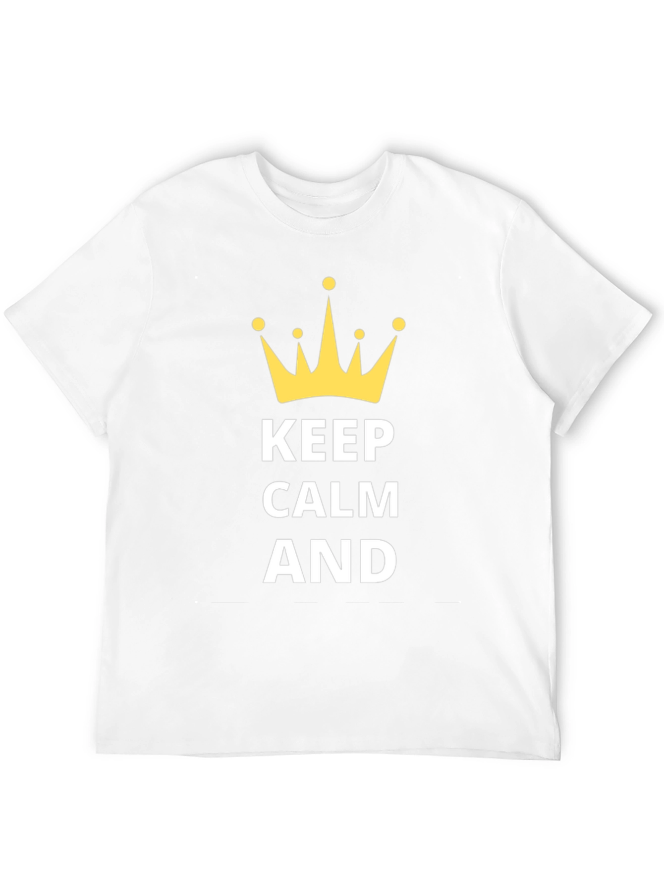 Keep Calm T-Shirt - Mens Black Crown Graphic Tee