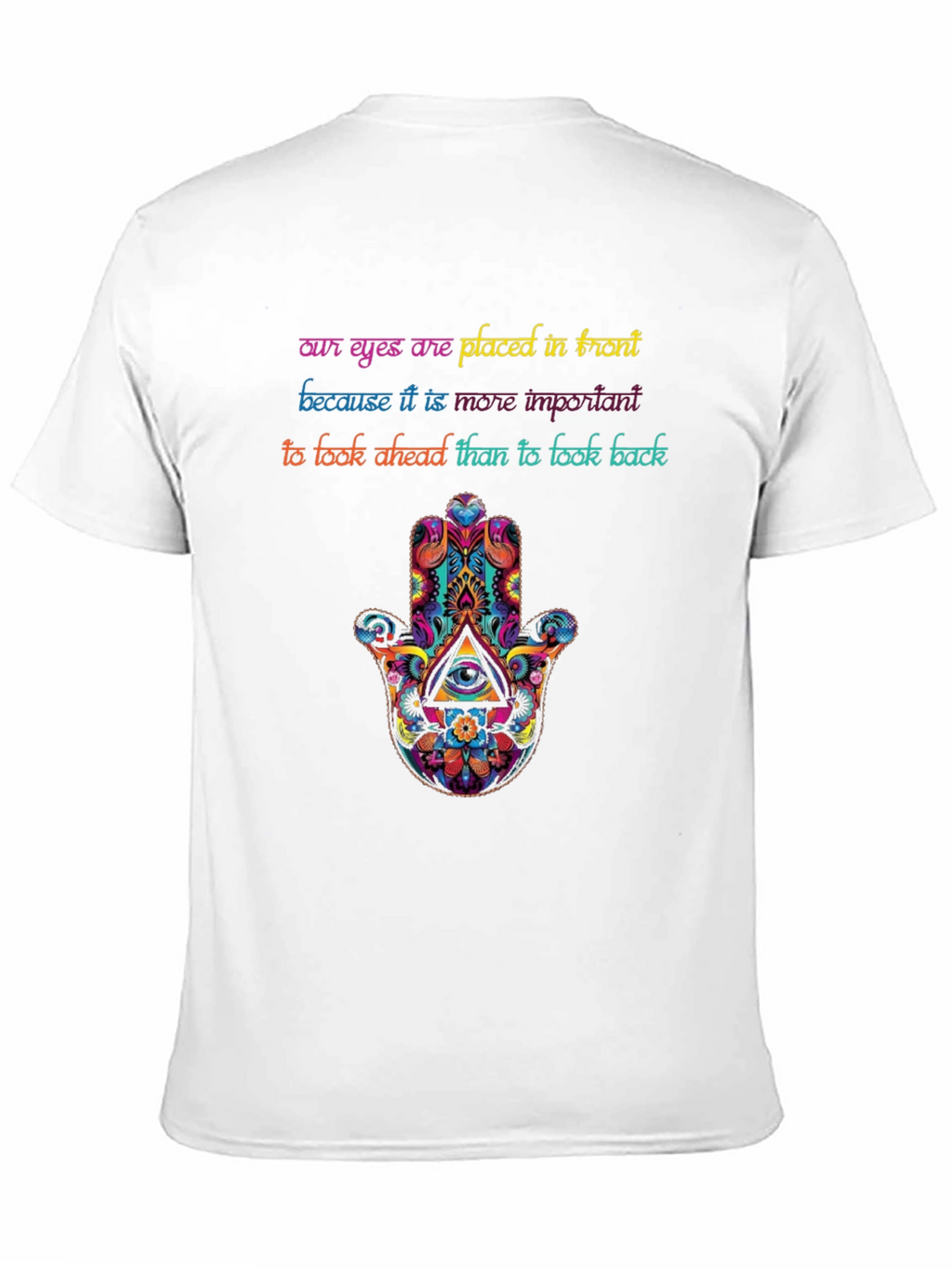 Inspirational Eye Hamsa Graphic Tee - Look Ahead