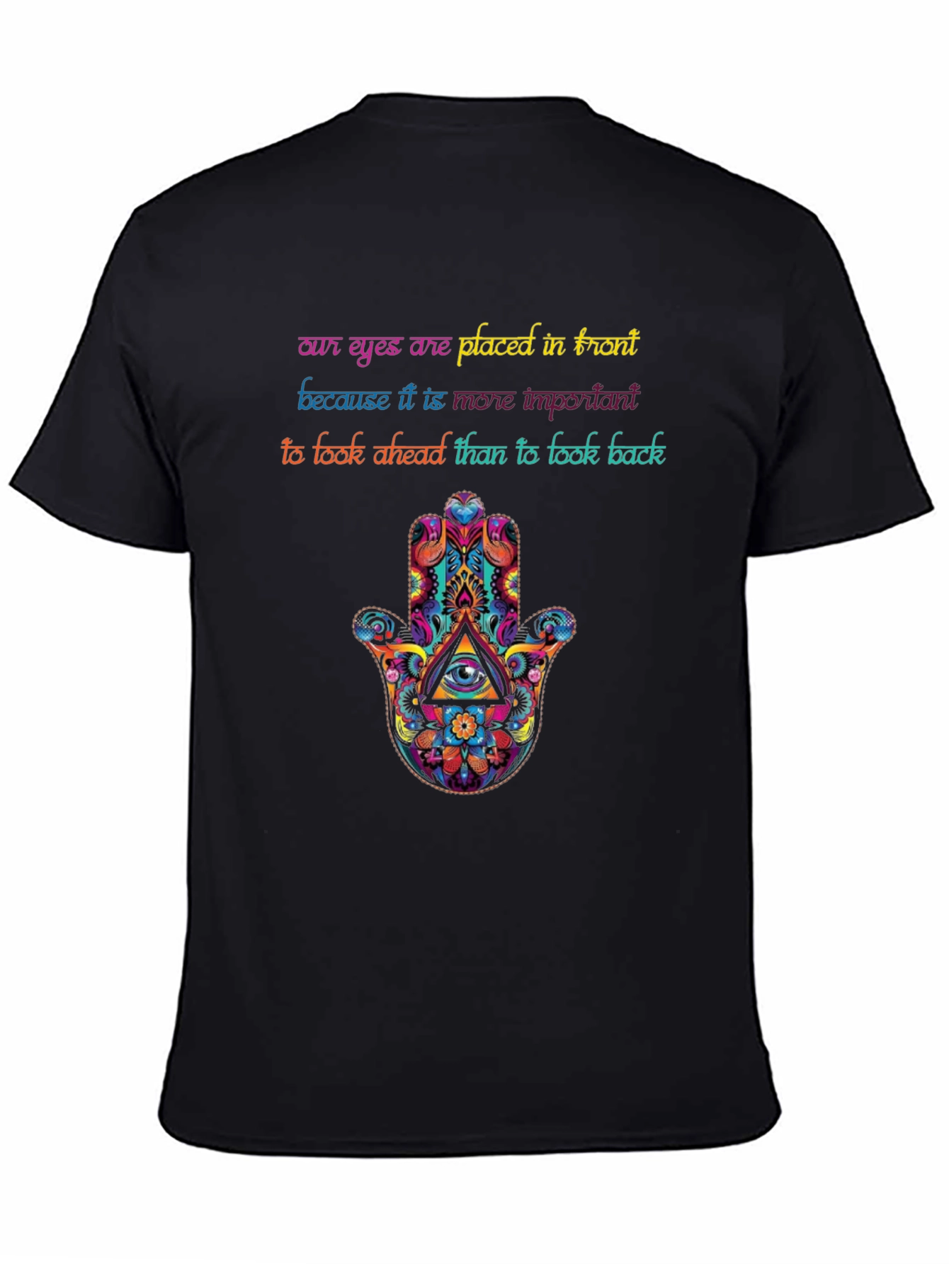Inspirational Eye Hamsa Graphic Tee - Look Ahead