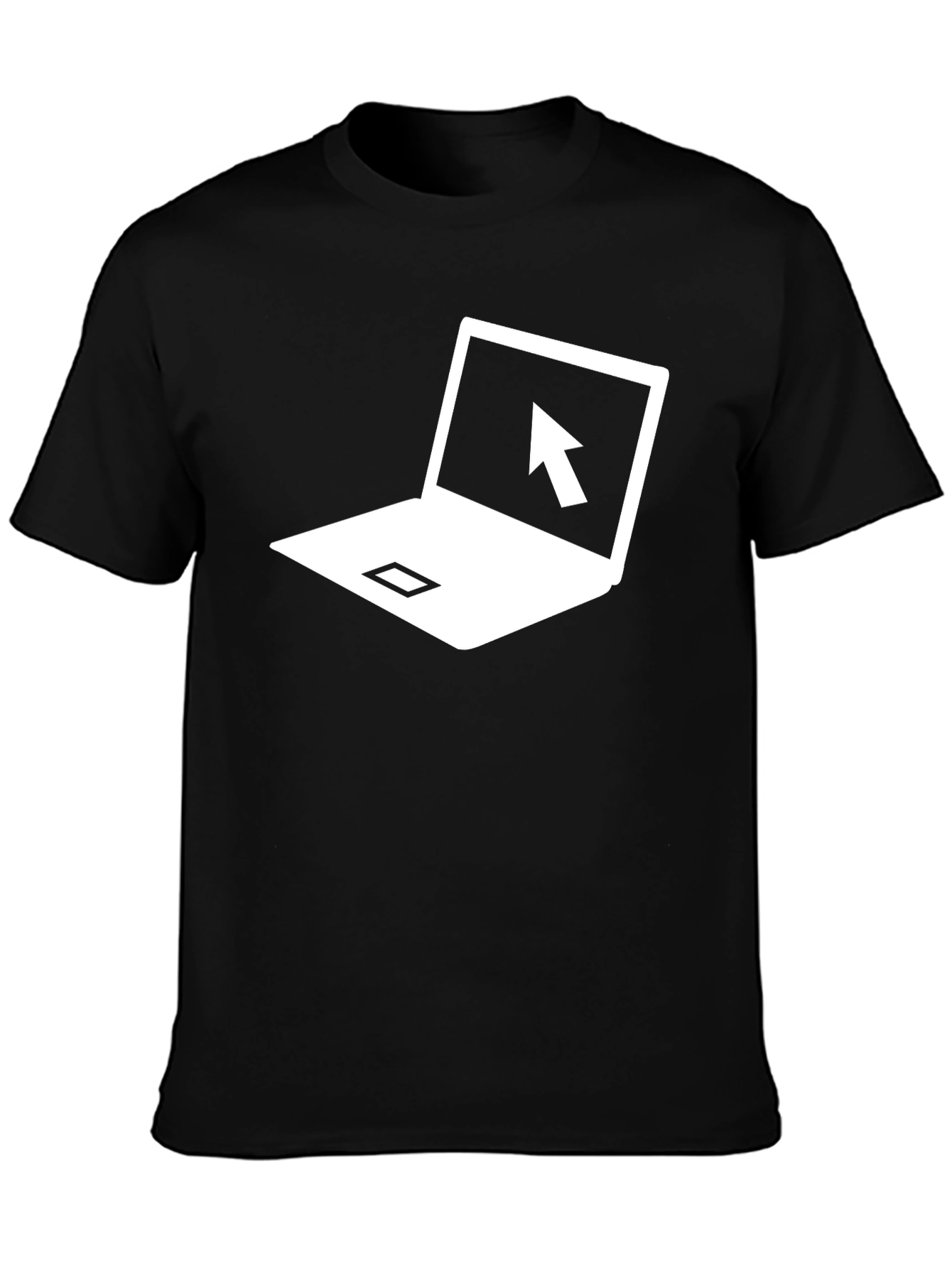 Laptop Cursor Graphic T-Shirt - Black