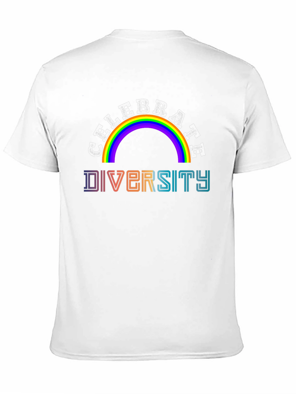 Celebrate Diversity Rainbow Graphic T-Shirt