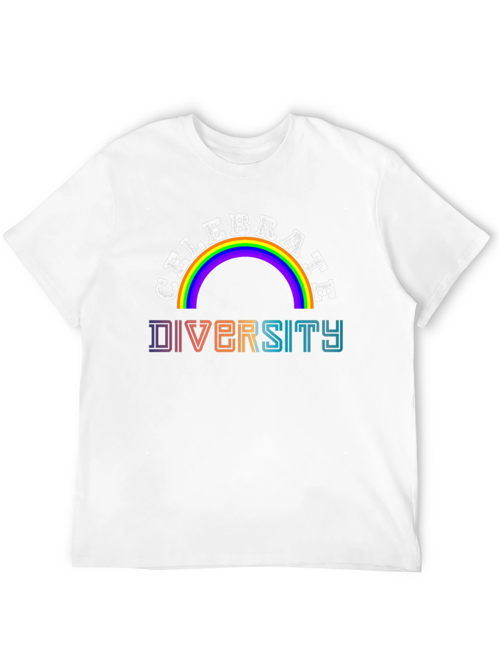 Celebrate Diversity Rainbow Graphic T-Shirt
