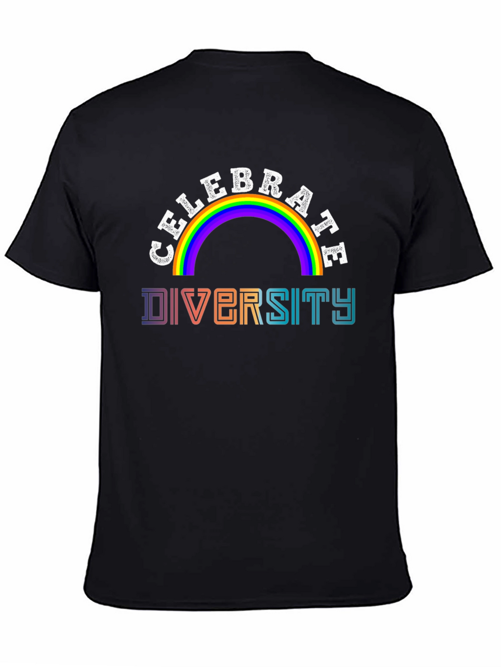 Celebrate Diversity Rainbow Graphic T-Shirt