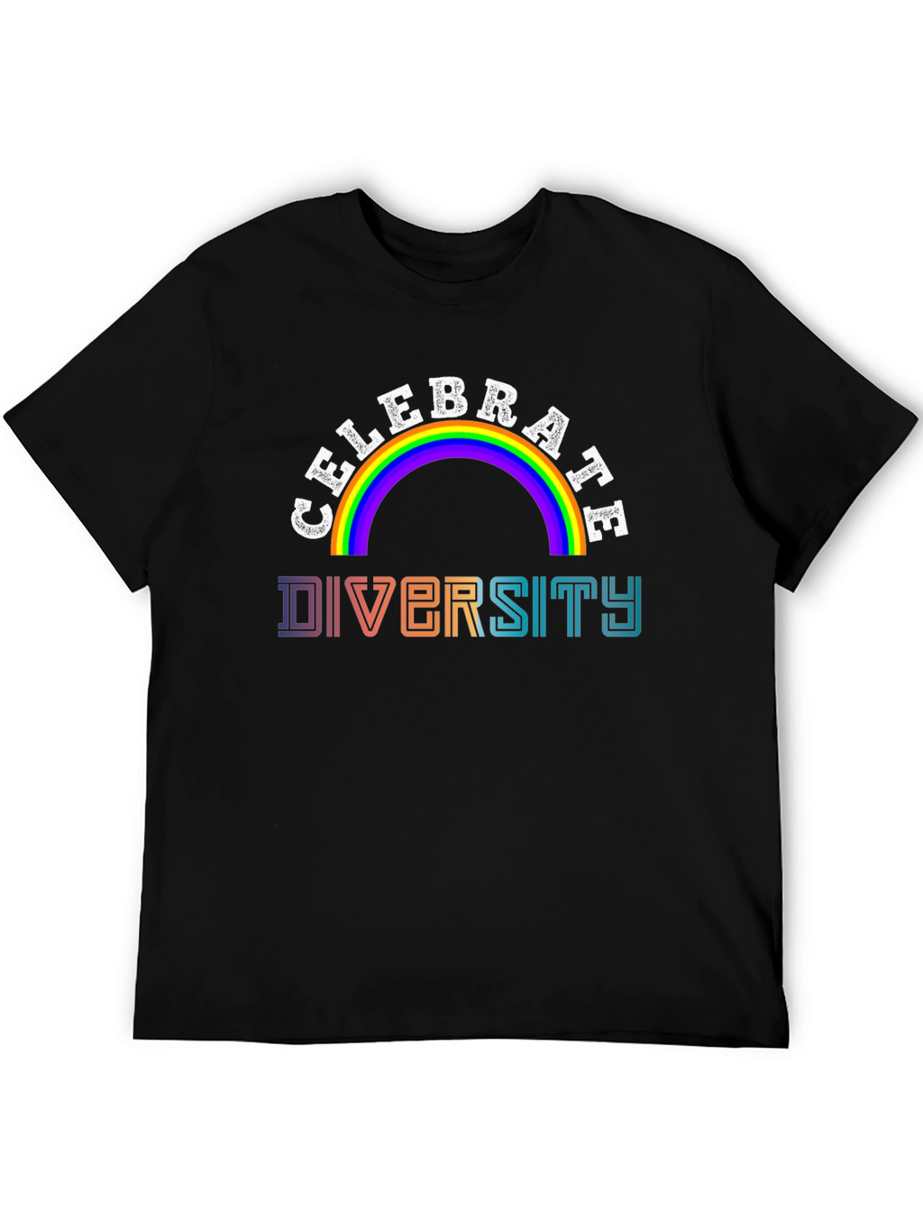 Celebrate Diversity Rainbow Graphic T-Shirt
