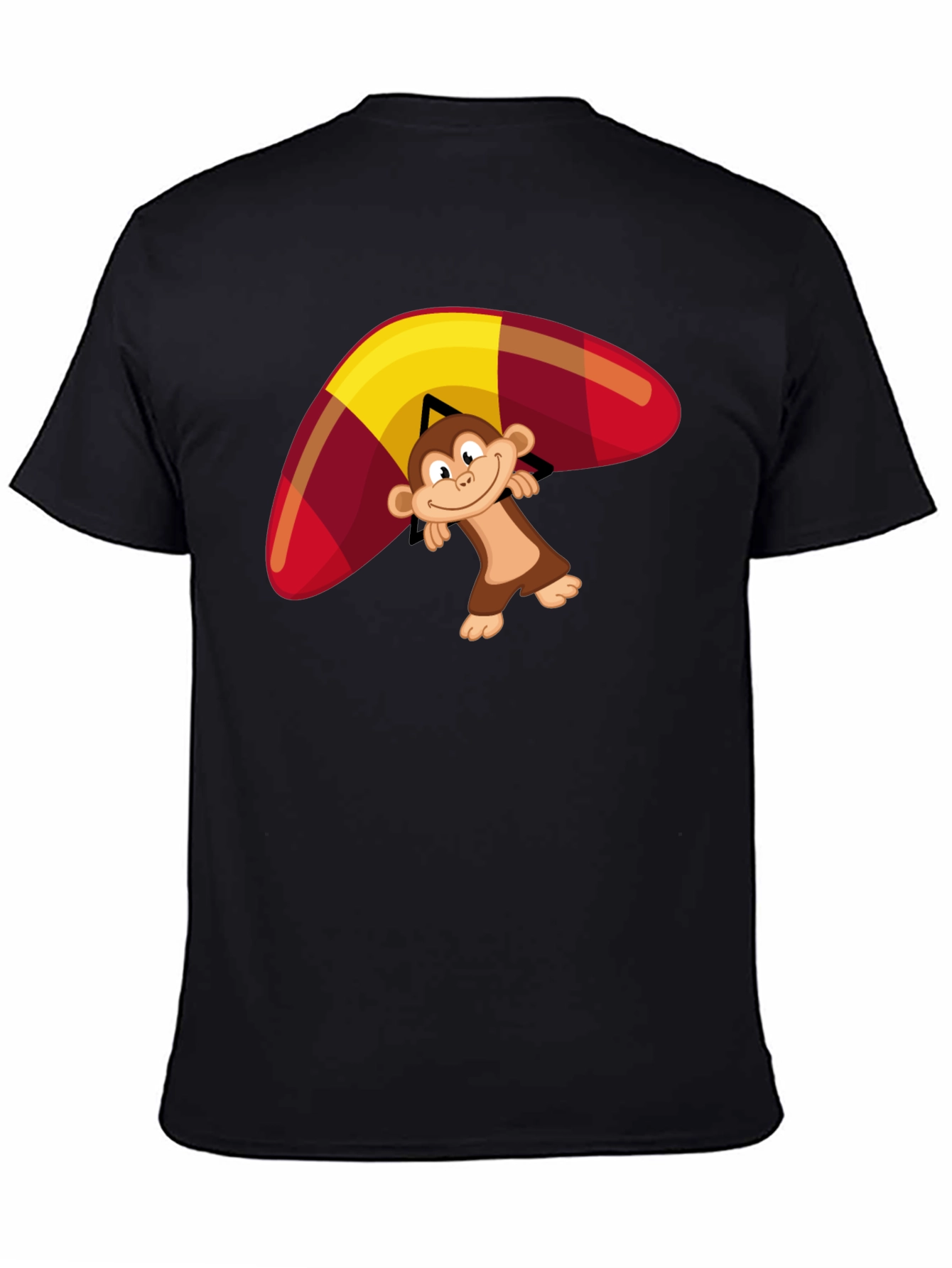 Monkey Hang Gliding Graphic T-Shirt