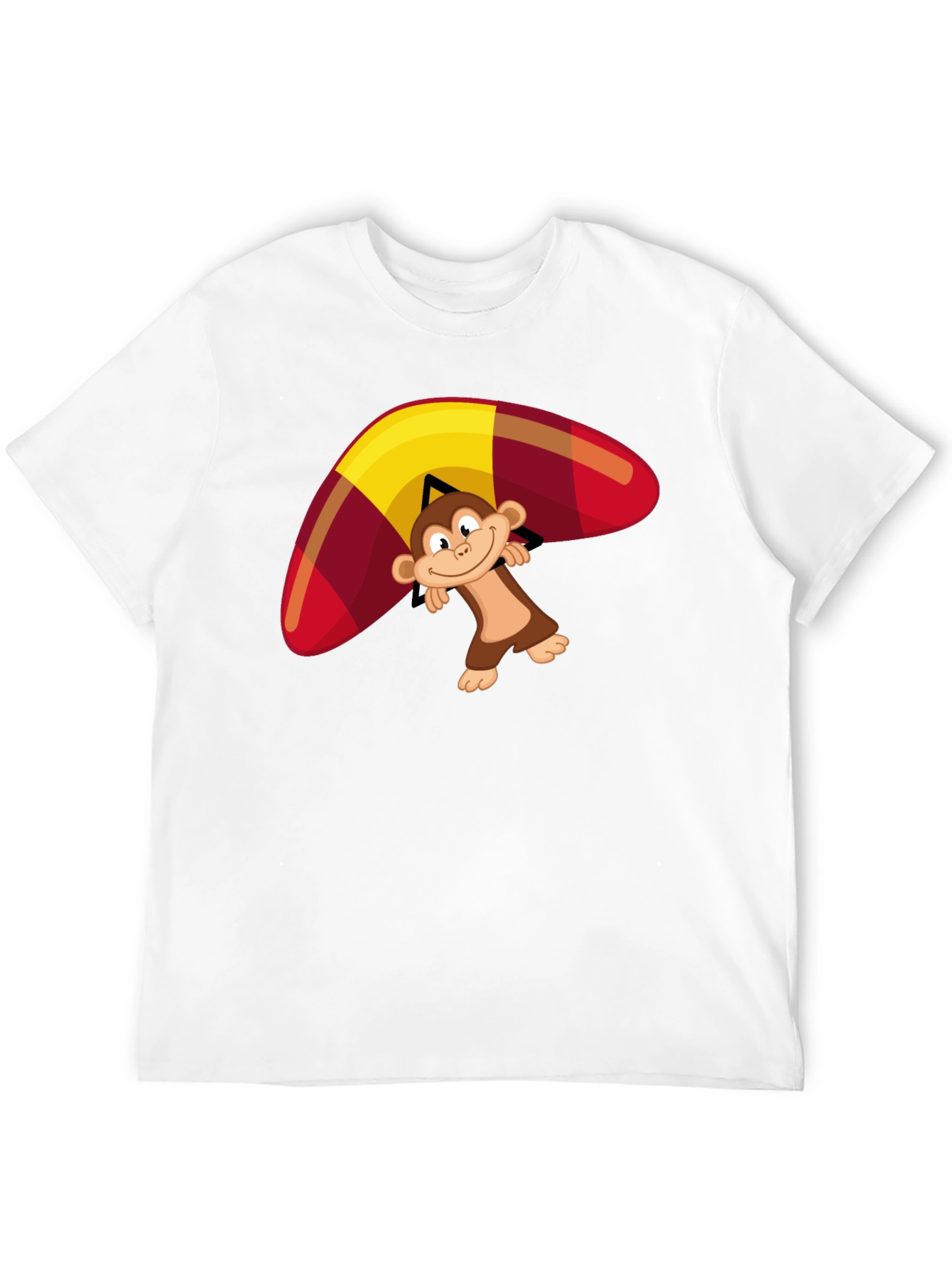 Monkey Hang Gliding Graphic T-Shirt