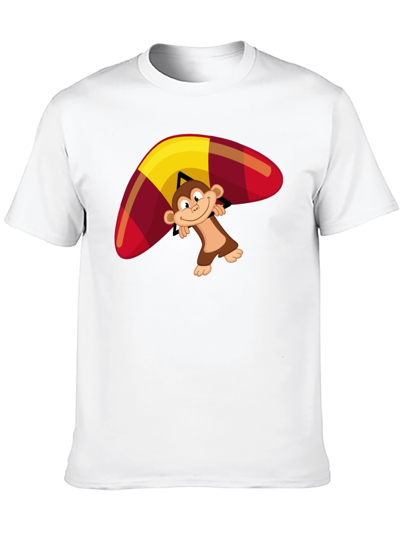 Monkey Hang Gliding Graphic T-Shirt