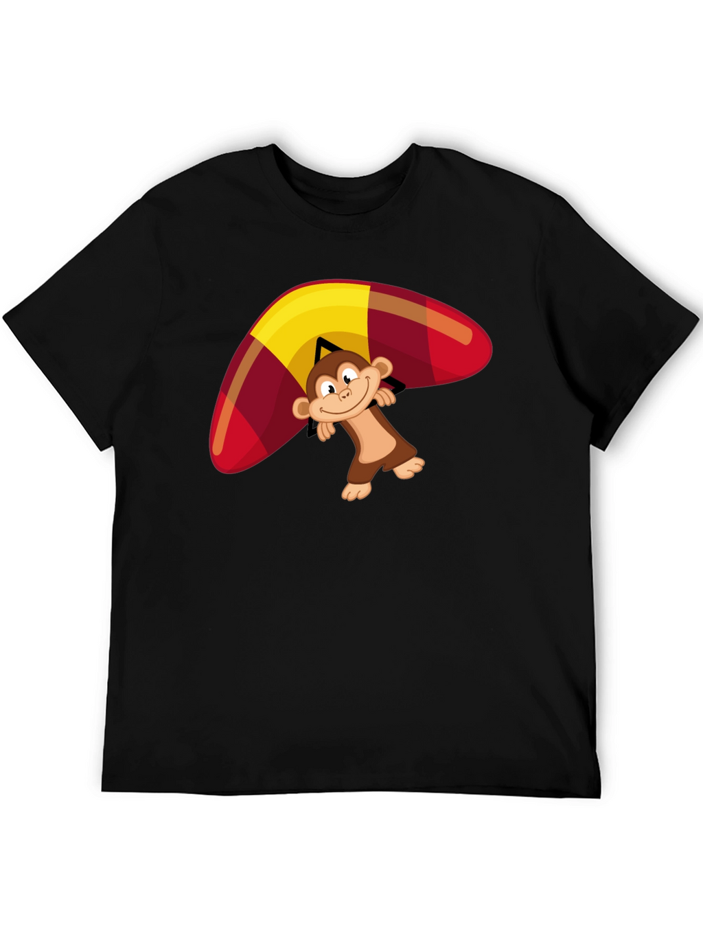 Monkey Hang Gliding Graphic T-Shirt