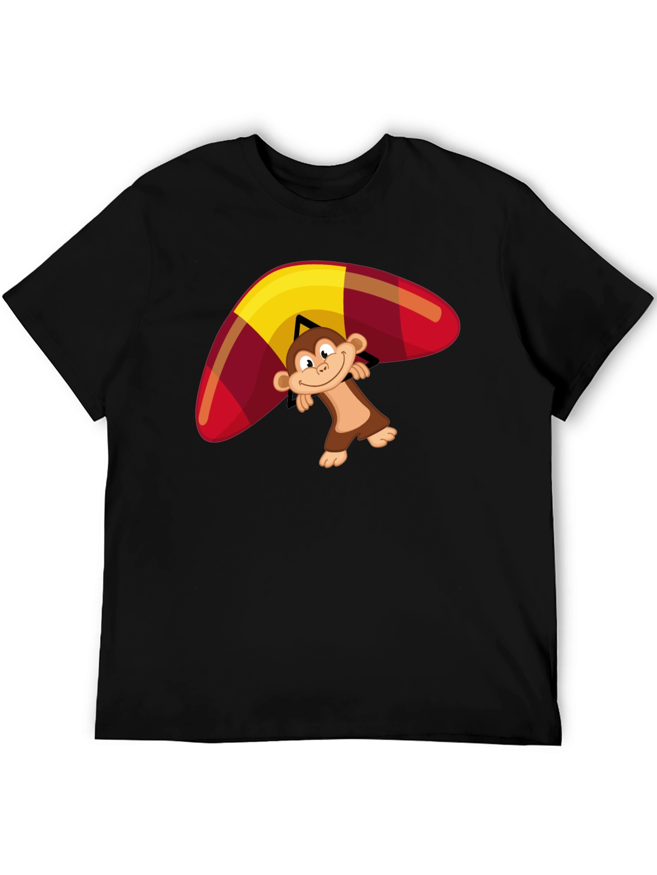 Monkey Hang Gliding Graphic T-Shirt