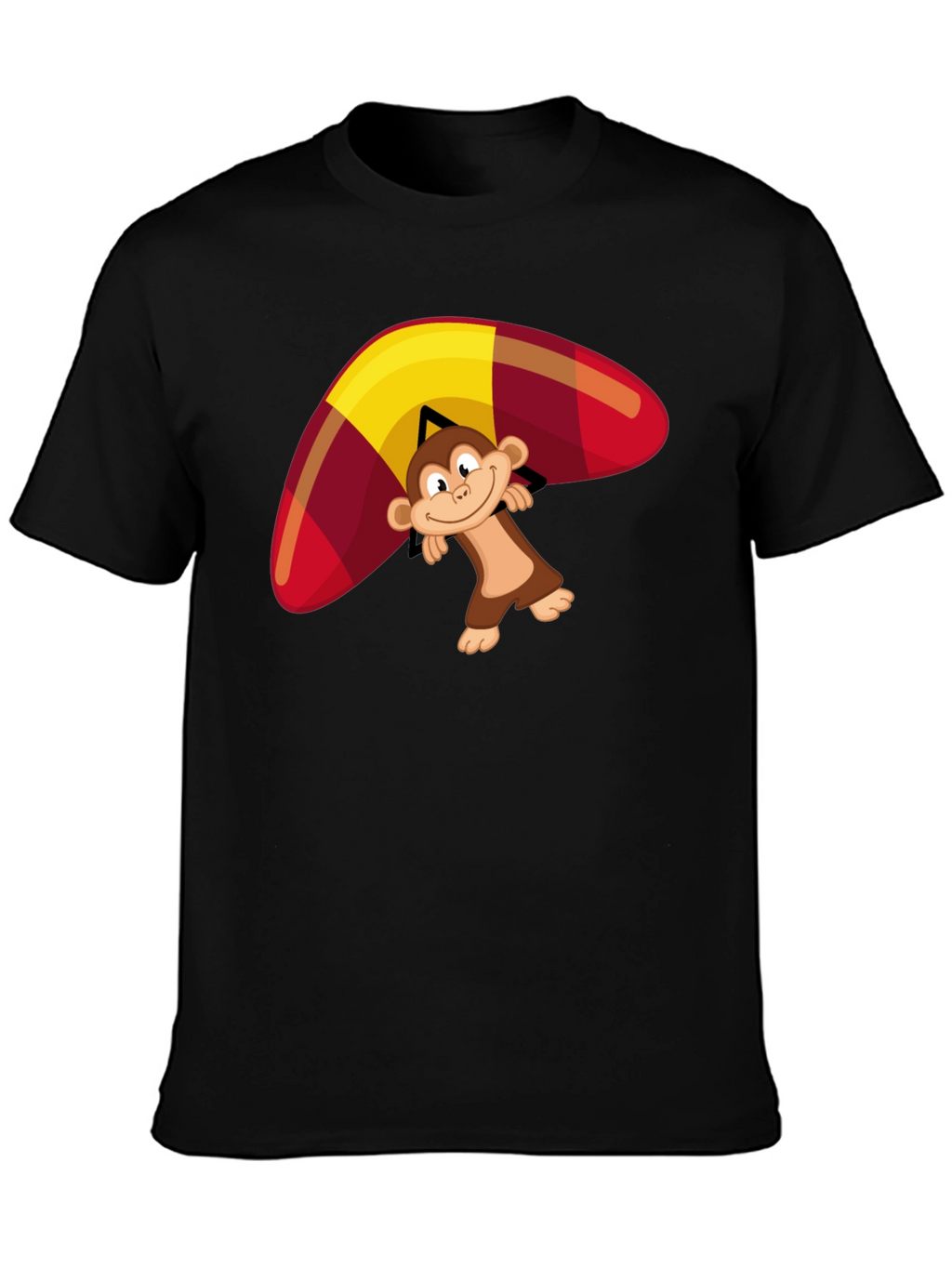 Monkey Hang Gliding Graphic T-Shirt