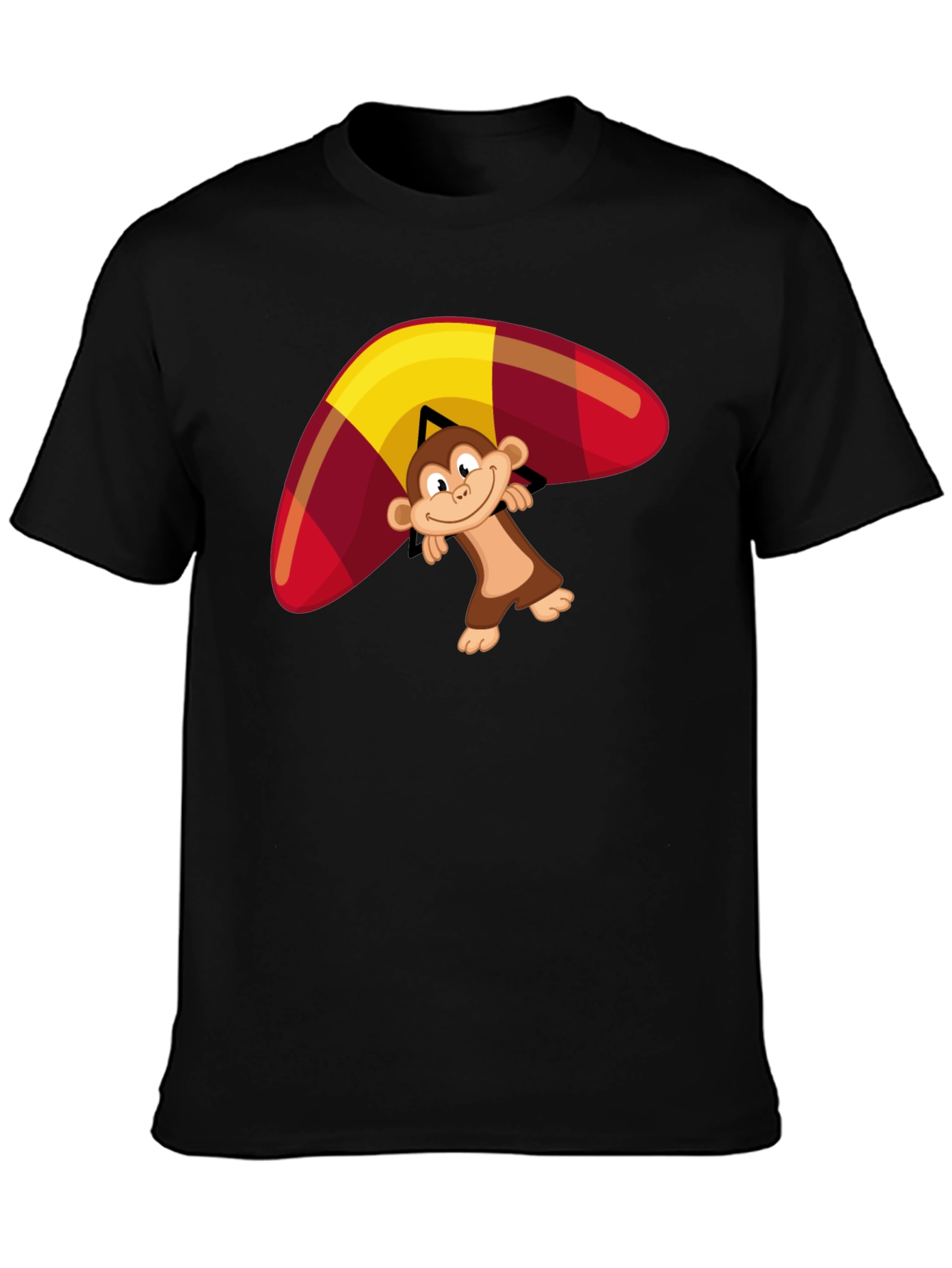 Monkey Hang Gliding Graphic T-Shirt