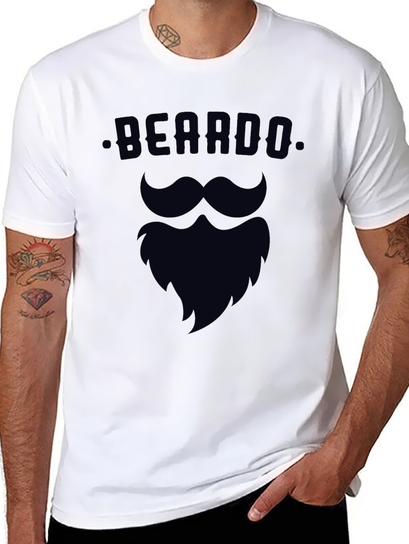 Beardo Black Graphic Tee - Stylish & Fun