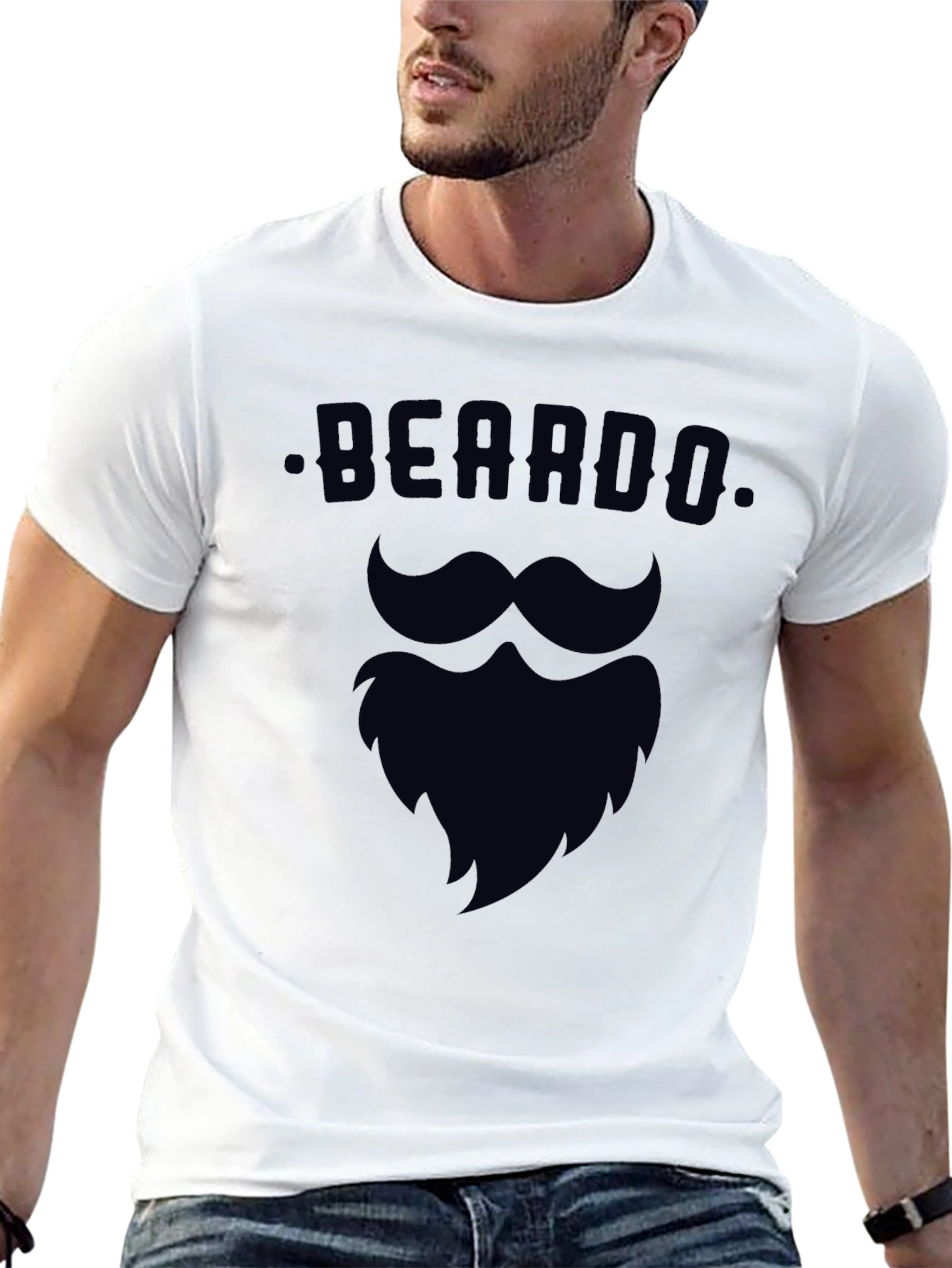 Beardo Black Graphic Tee - Stylish & Fun