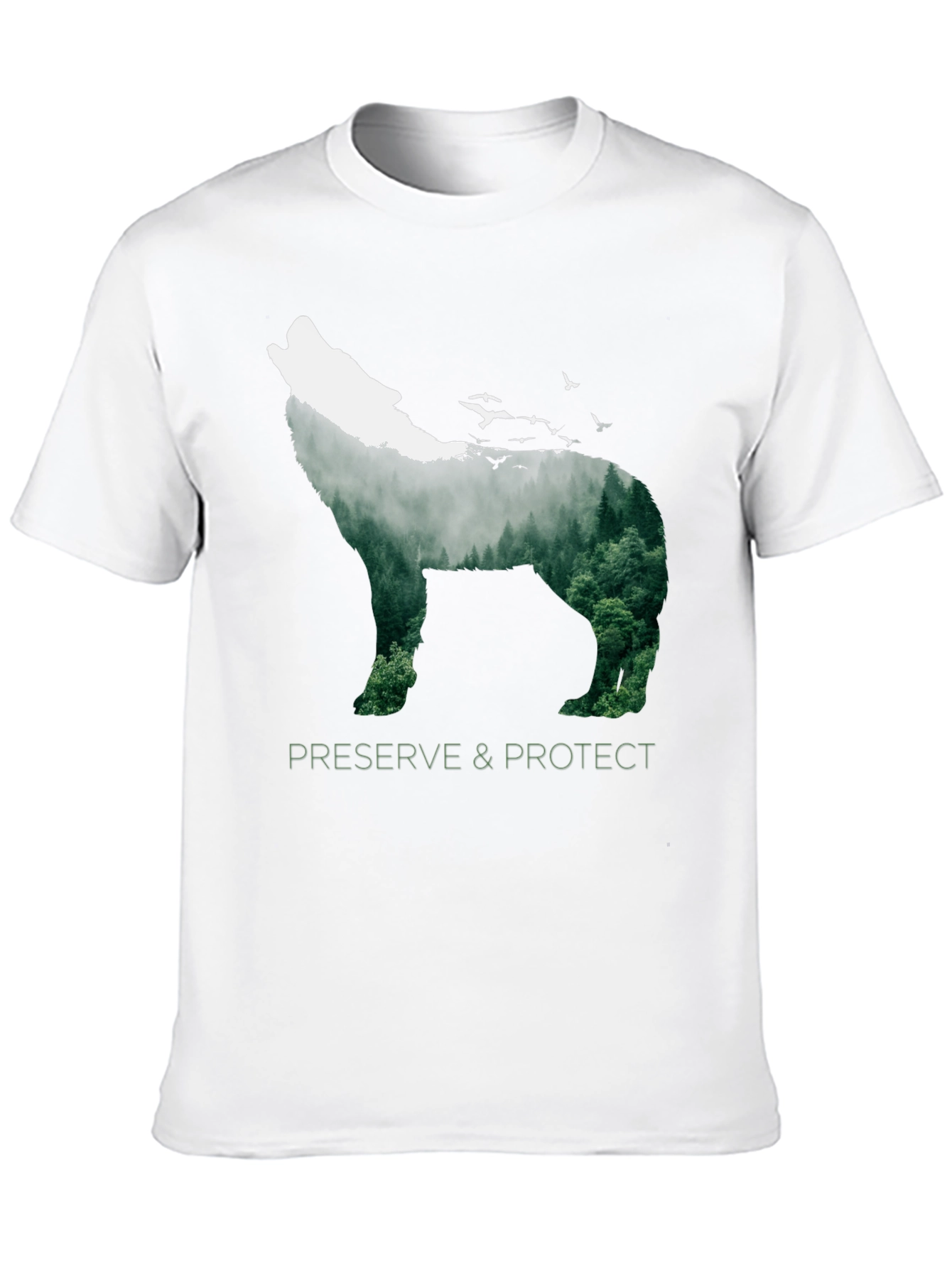 Wildlife Wolf Graphic Tee - Preserve & Protect