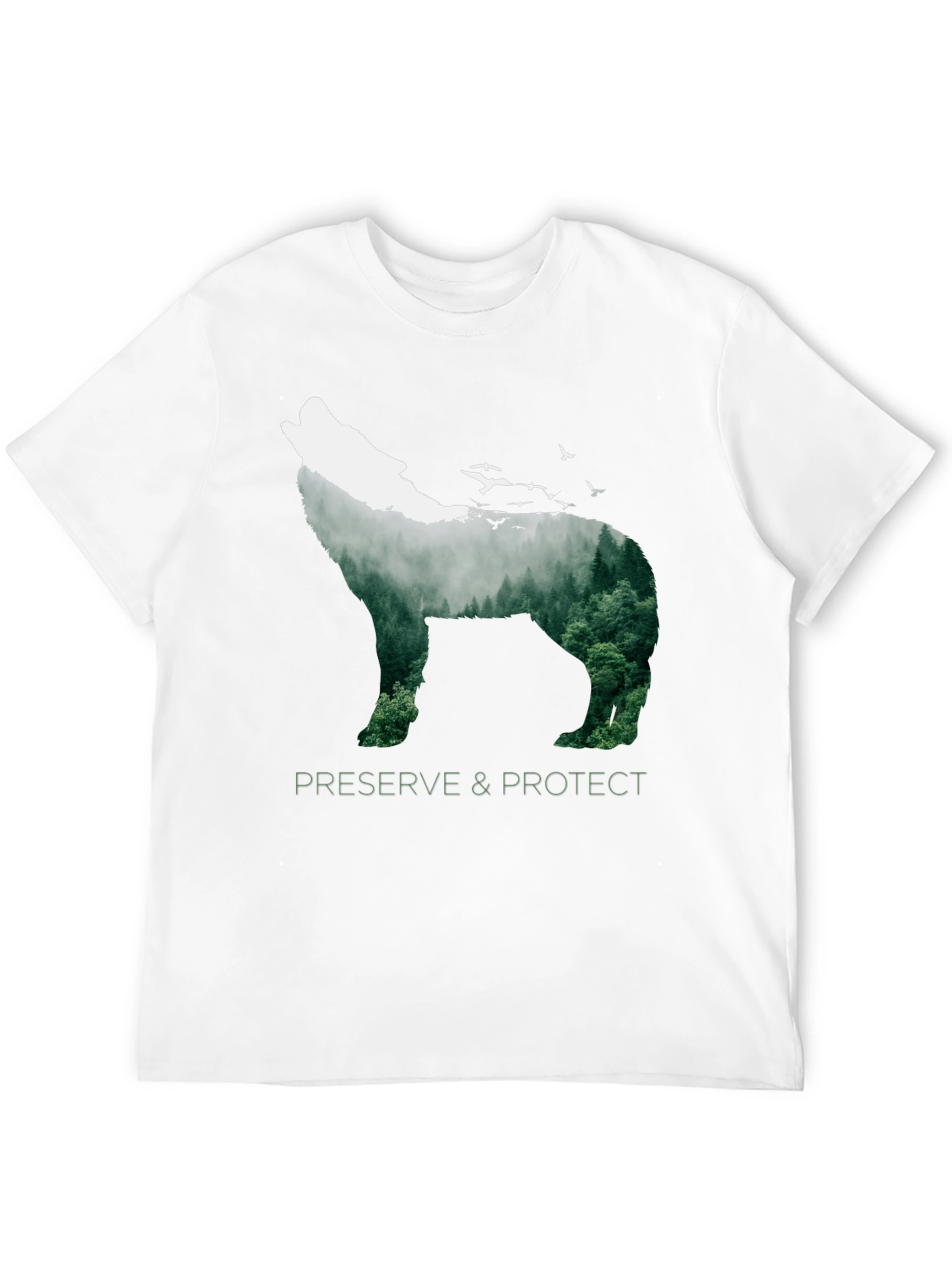 Wildlife Wolf Graphic Tee - Preserve & Protect