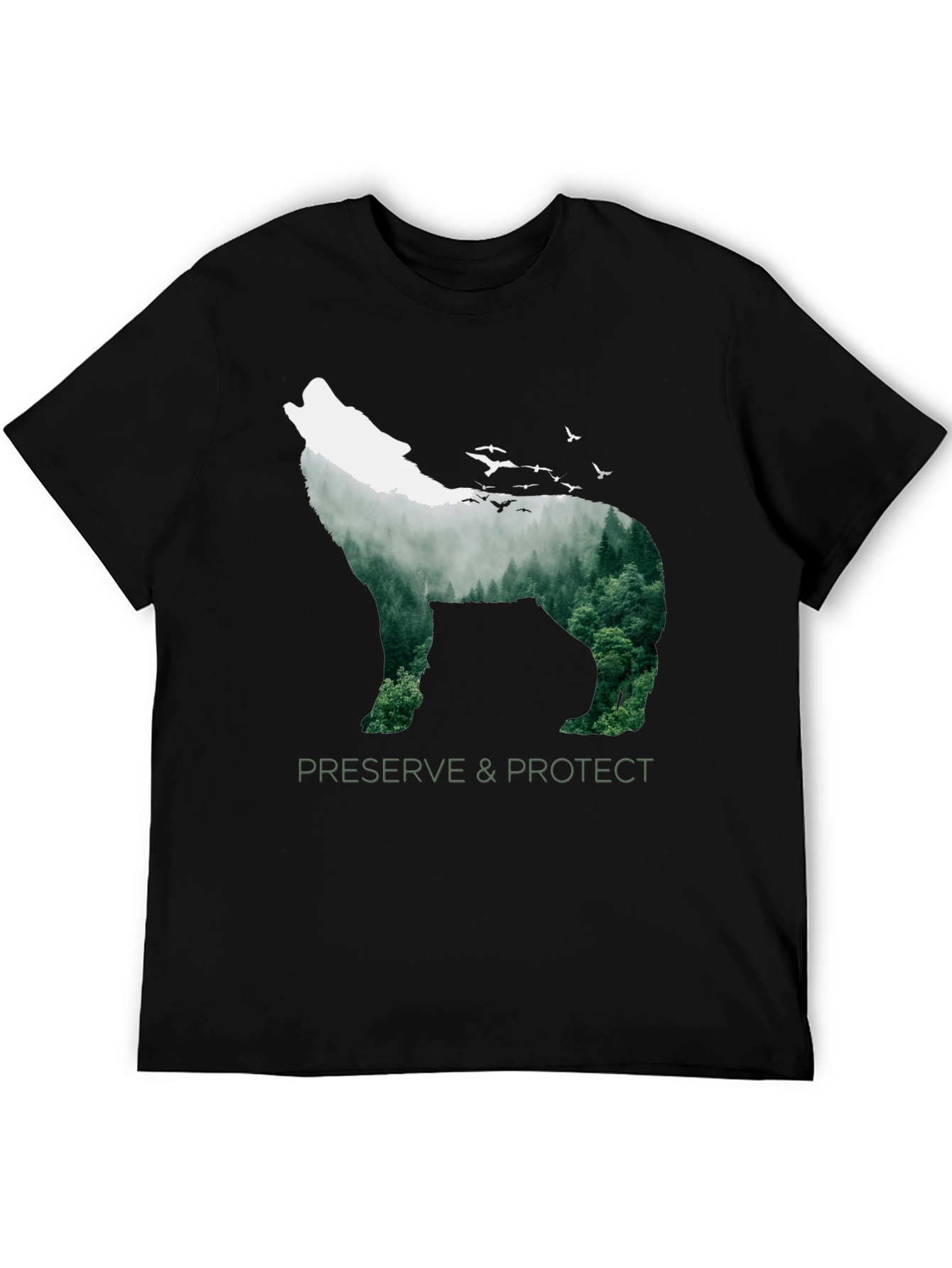 Wildlife Wolf Graphic Tee - Preserve & Protect