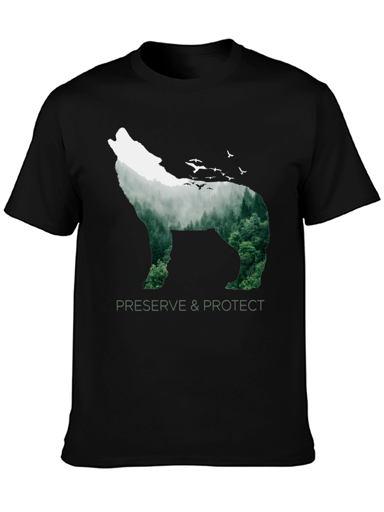 Wildlife Wolf Graphic Tee - Preserve & Protect