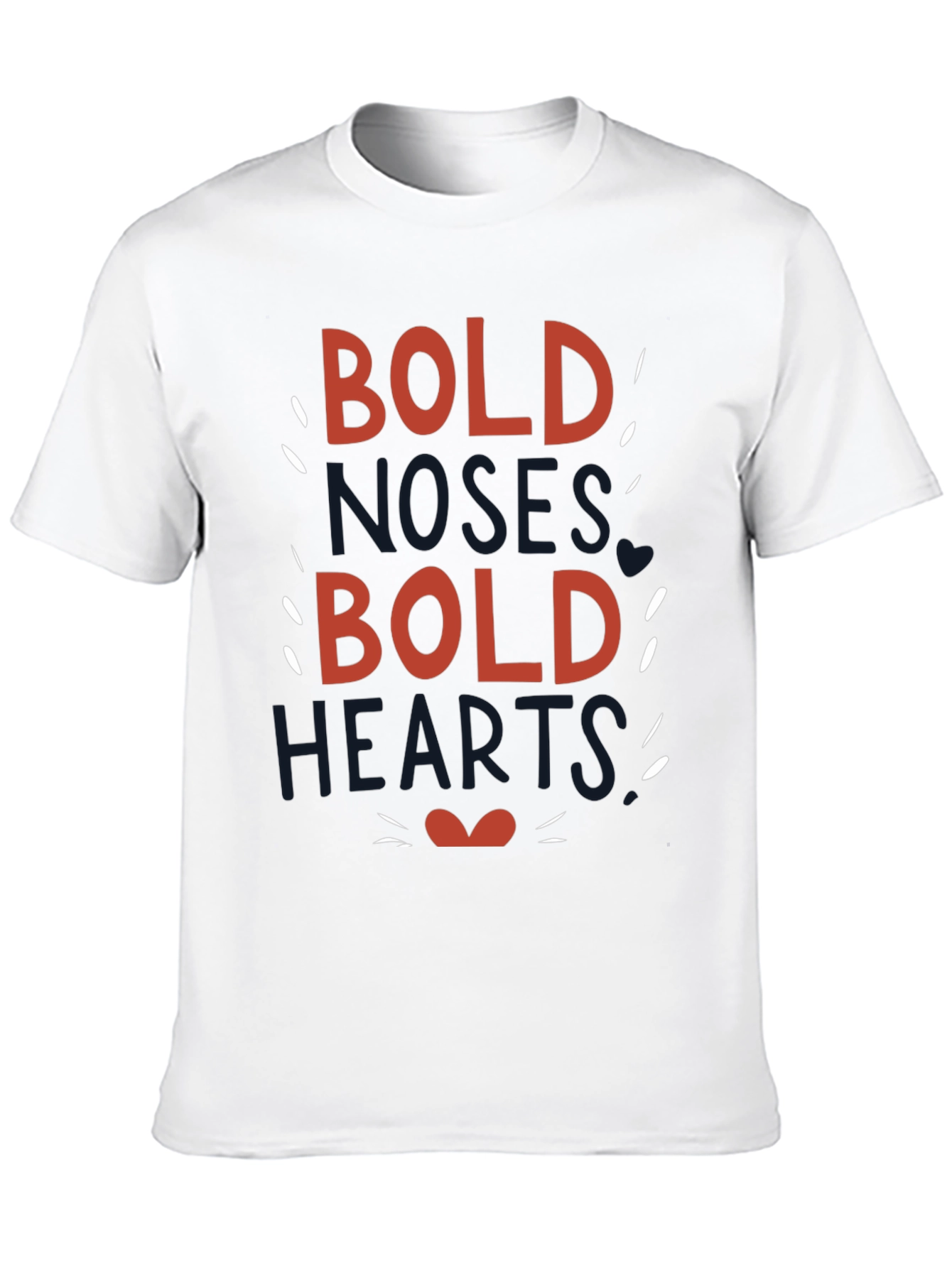 Bold Noses Hearts Graphic Tee - Black
