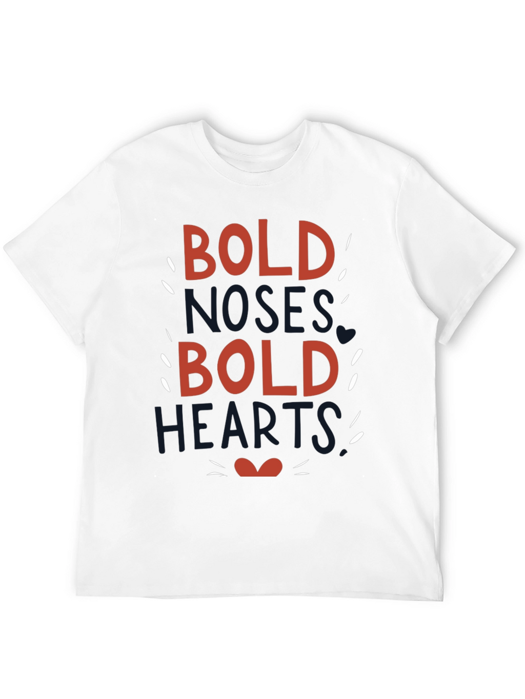 Bold Noses Hearts Graphic Tee - Black