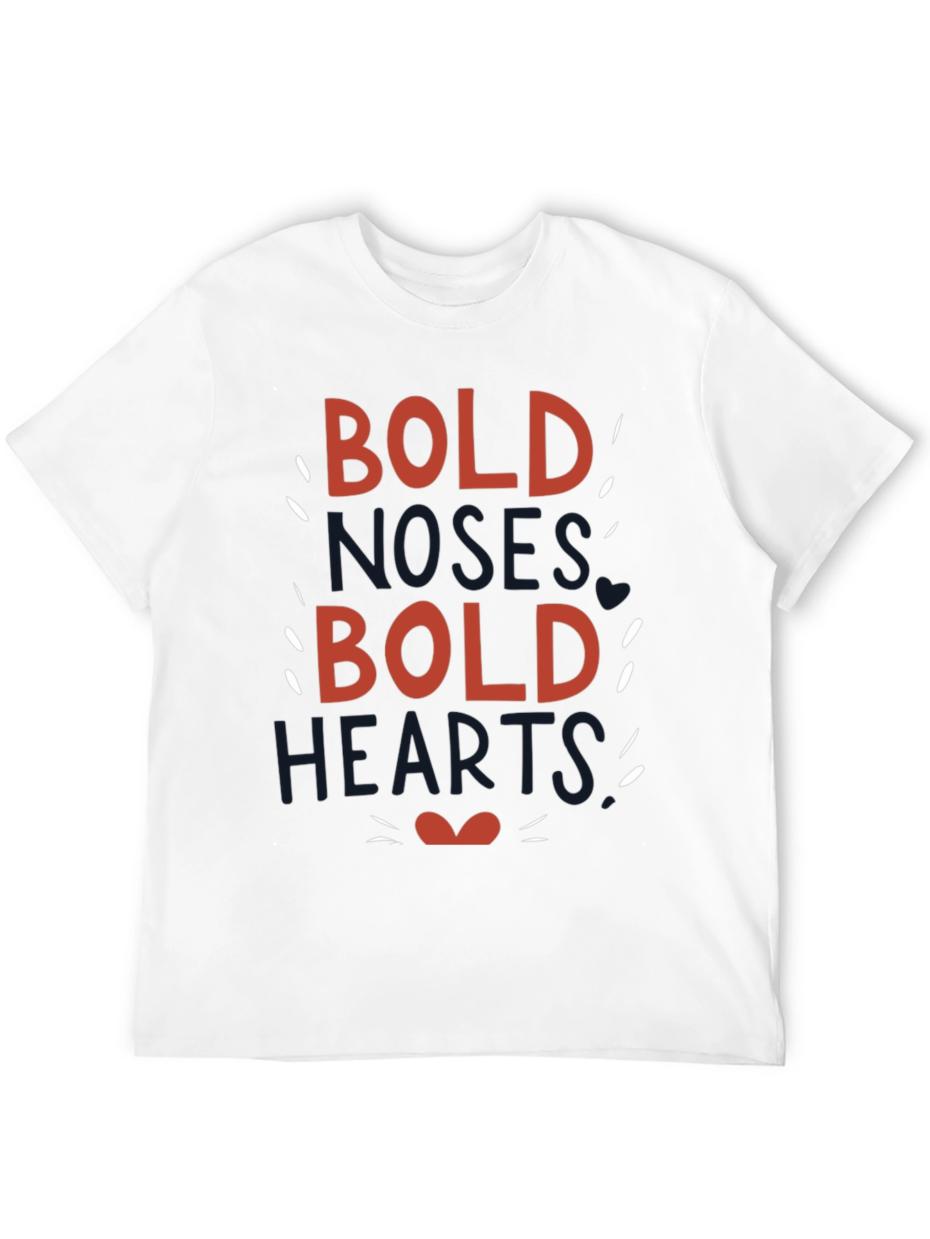 Bold Noses Hearts Graphic Tee - Black