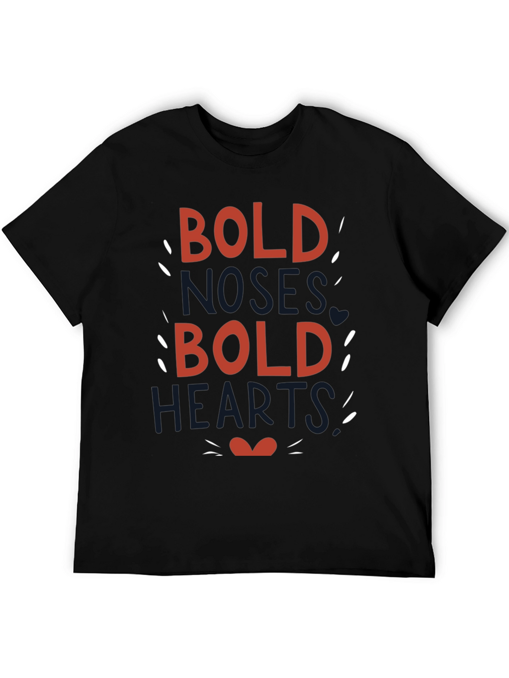 Bold Noses Hearts Graphic Tee - Black