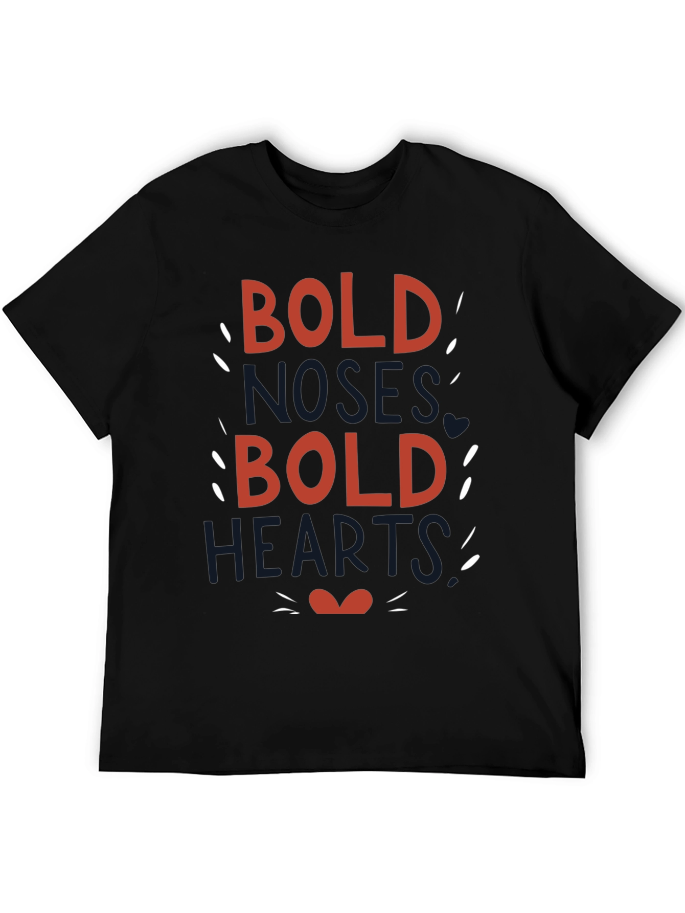 Bold Noses Hearts Graphic Tee - Black