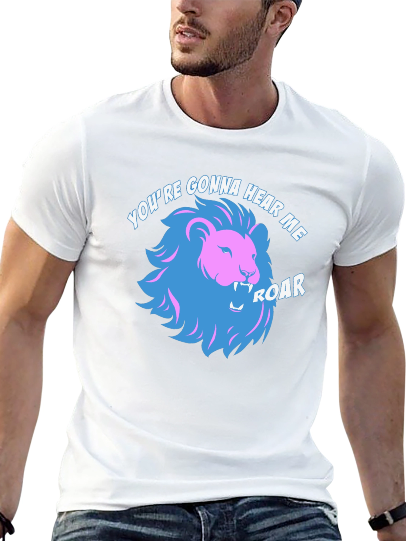 Roaring Lion Graphic Tee - Trendy Mens T-Shirt
