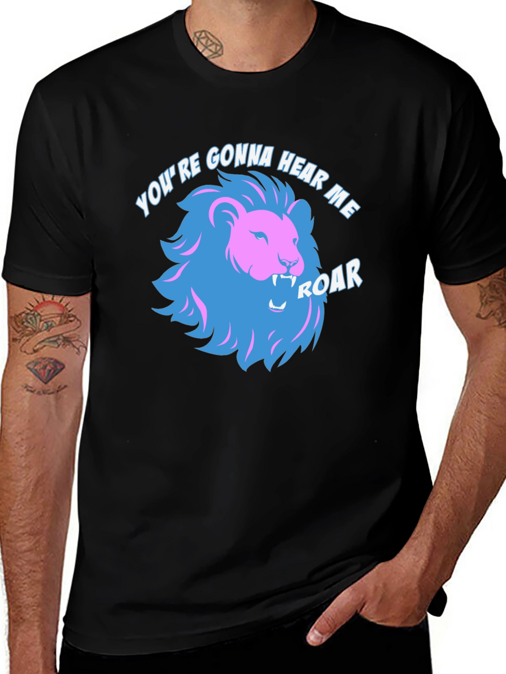 Roaring Lion Graphic Tee - Trendy Mens T-Shirt