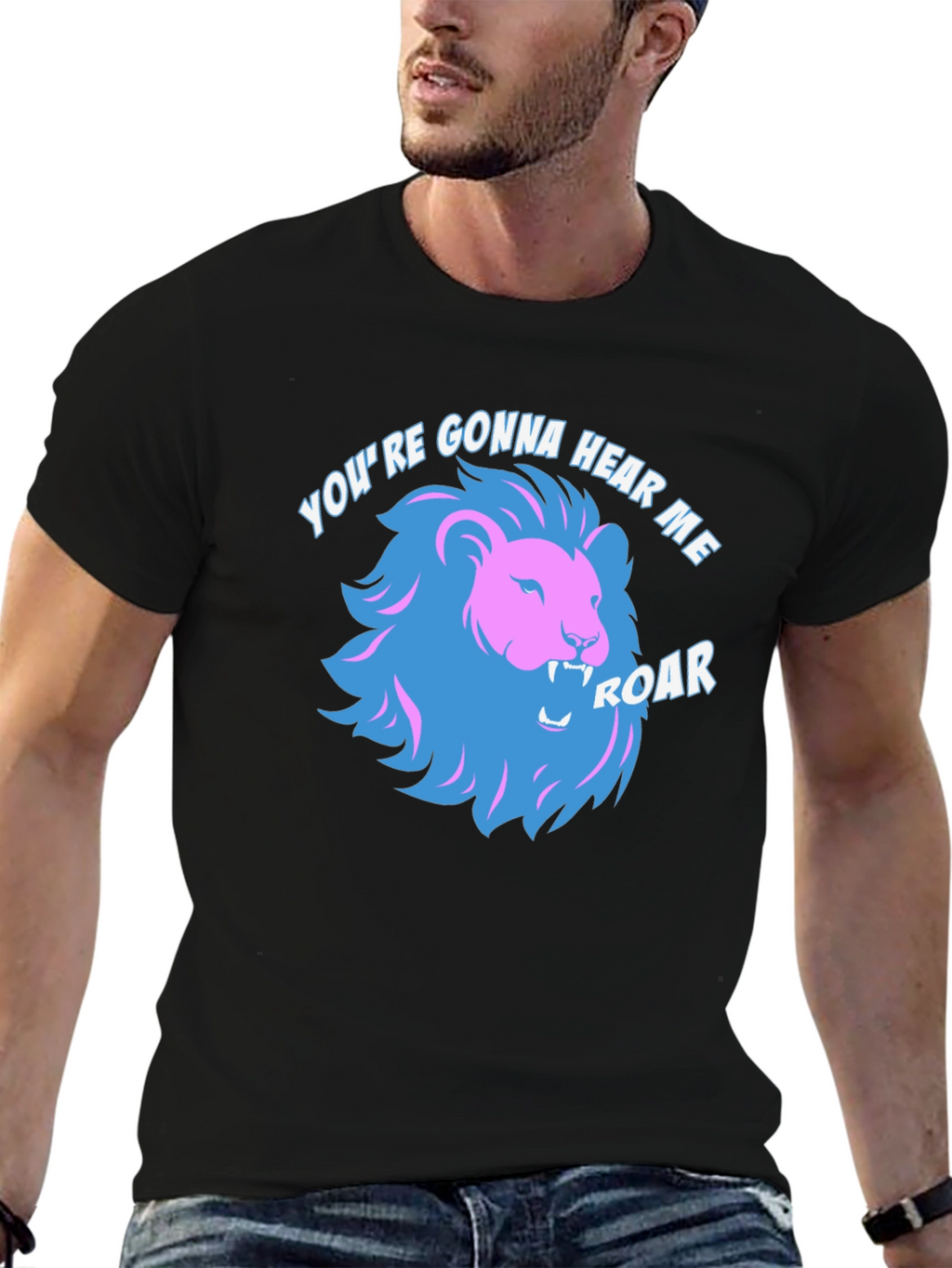 Roaring Lion Graphic Tee - Trendy Mens T-Shirt