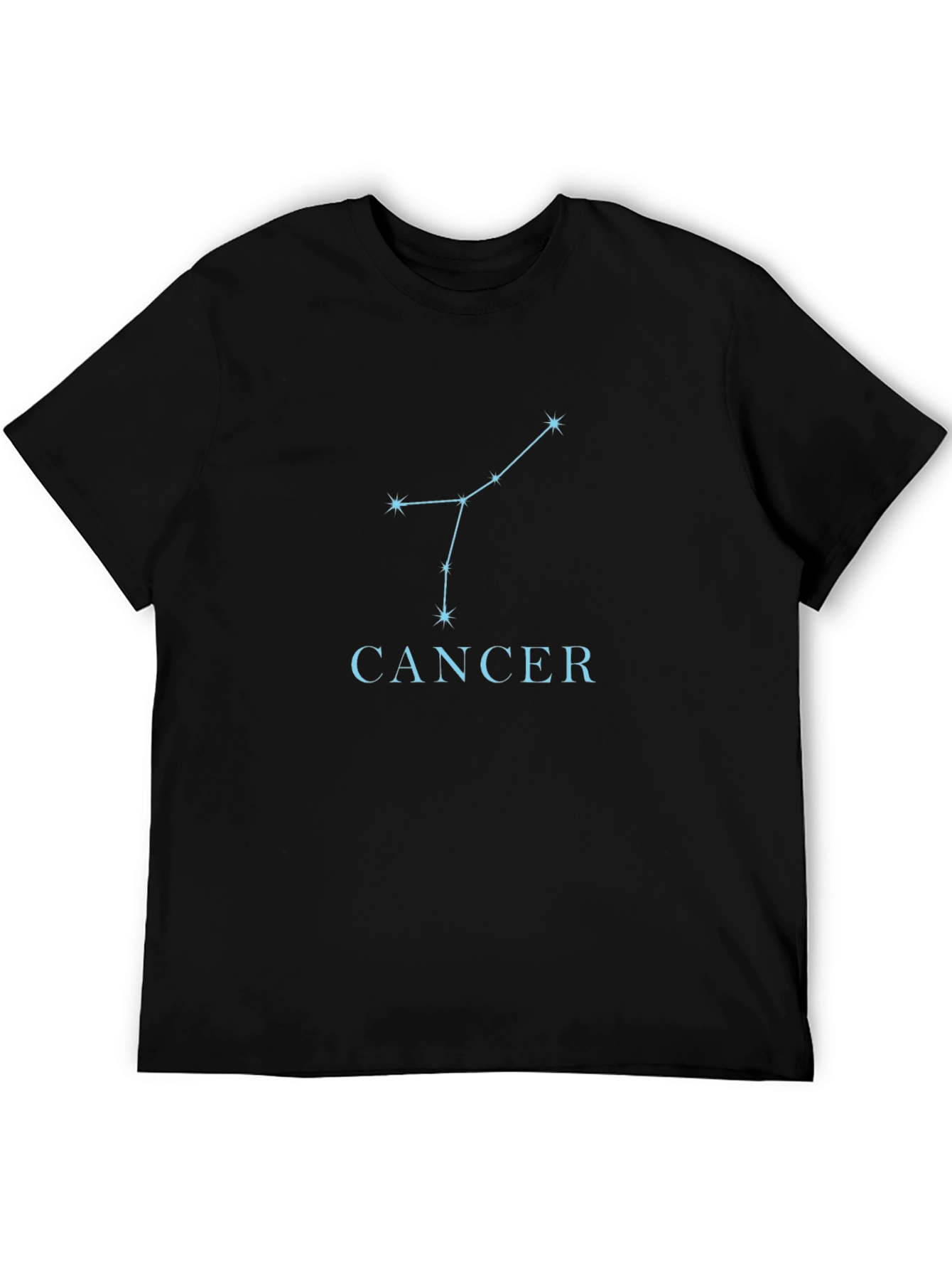 Cancer Zodiac Constellation T-Shirt - Black