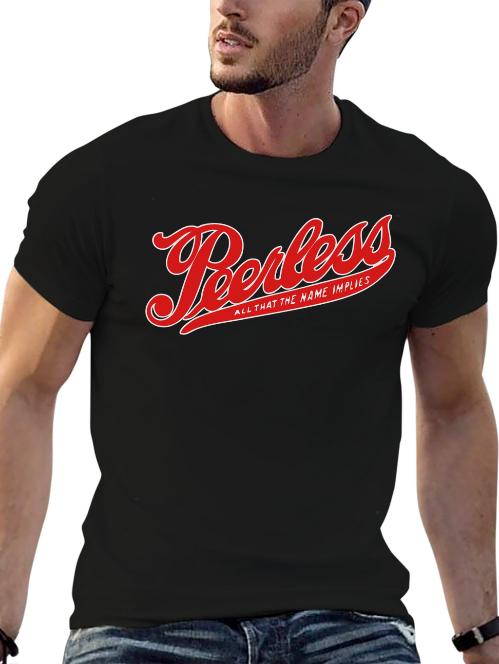 Peerless Graphic T-Shirt - Black Cotton Blend