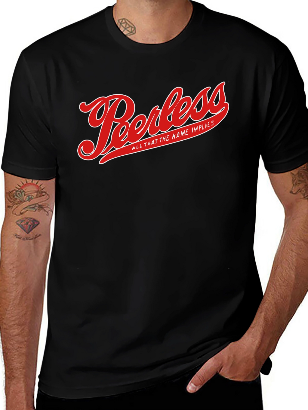 Peerless Graphic T-Shirt - Black Cotton Blend