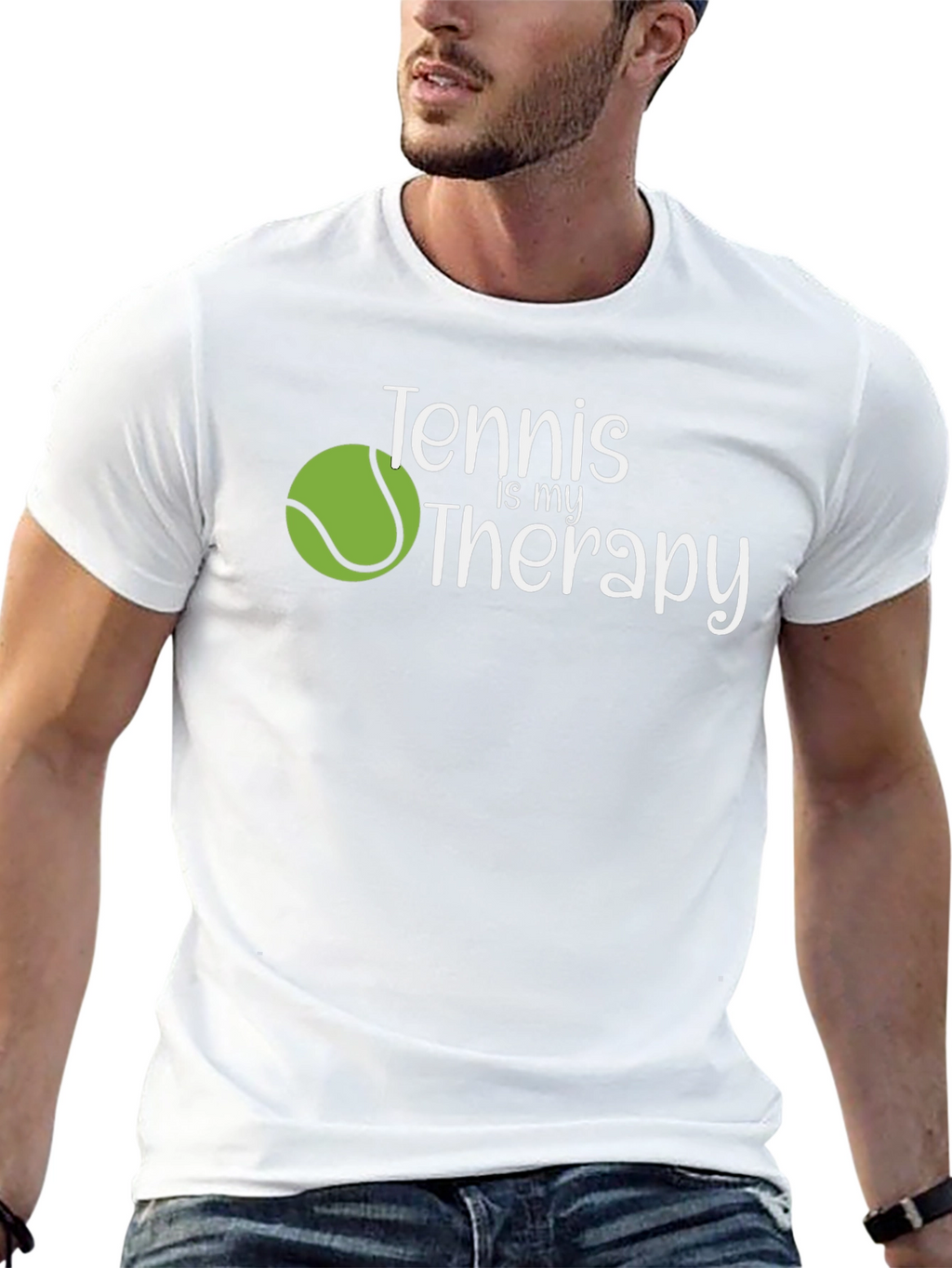Tennis is my Therapy Black T-Shirt