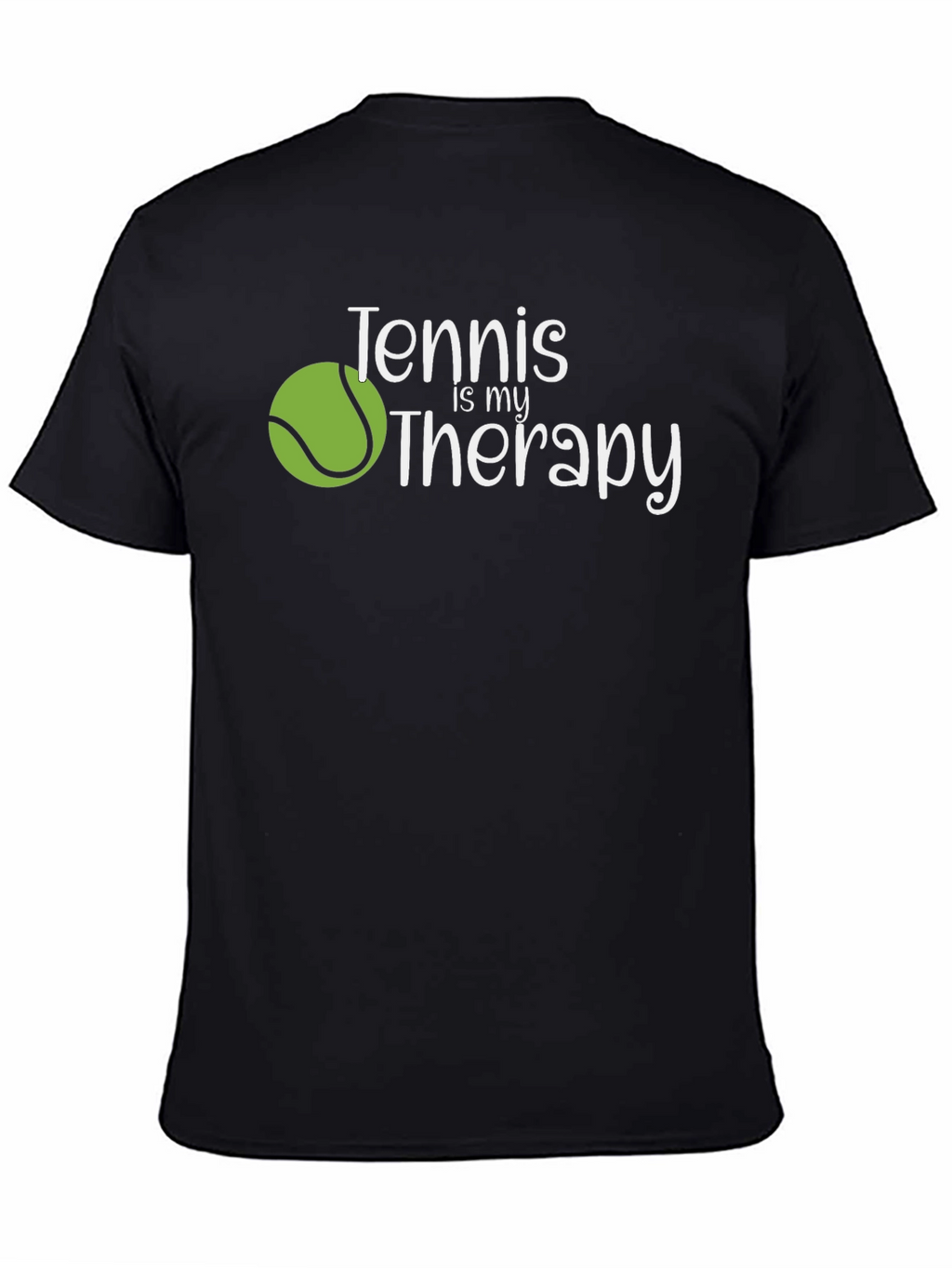 Tennis is my Therapy Black T-Shirt