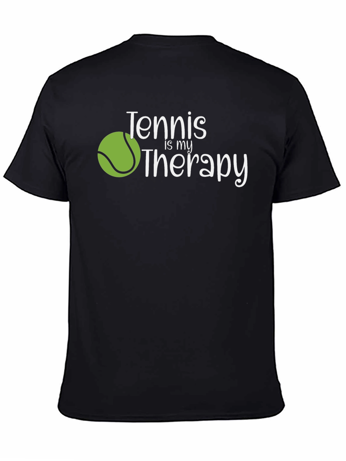 Tennis is my Therapy Black T-Shirt