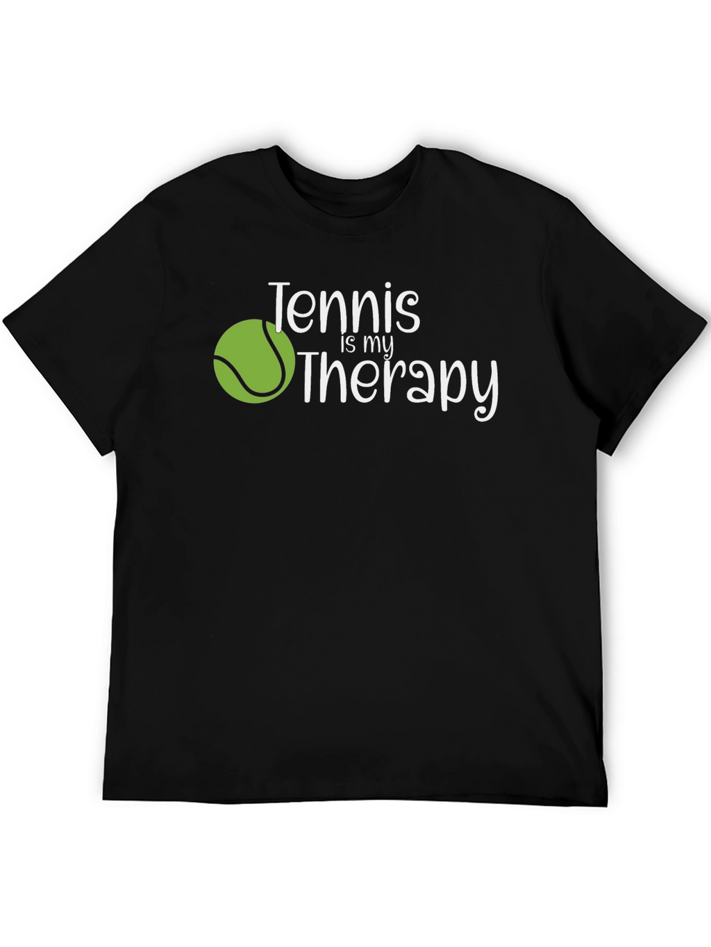 Tennis is my Therapy Black T-Shirt