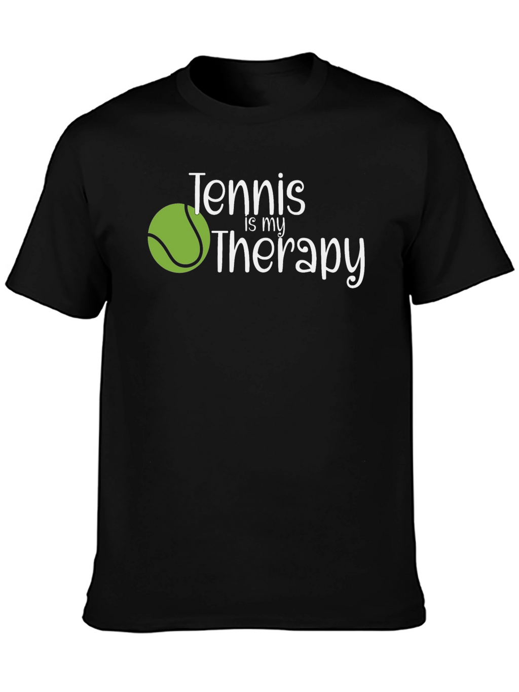 Tennis is my Therapy Black T-Shirt