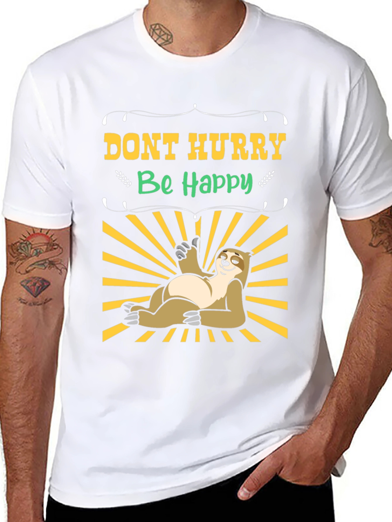 Dont Hurry Be Happy Sloth T-Shirt