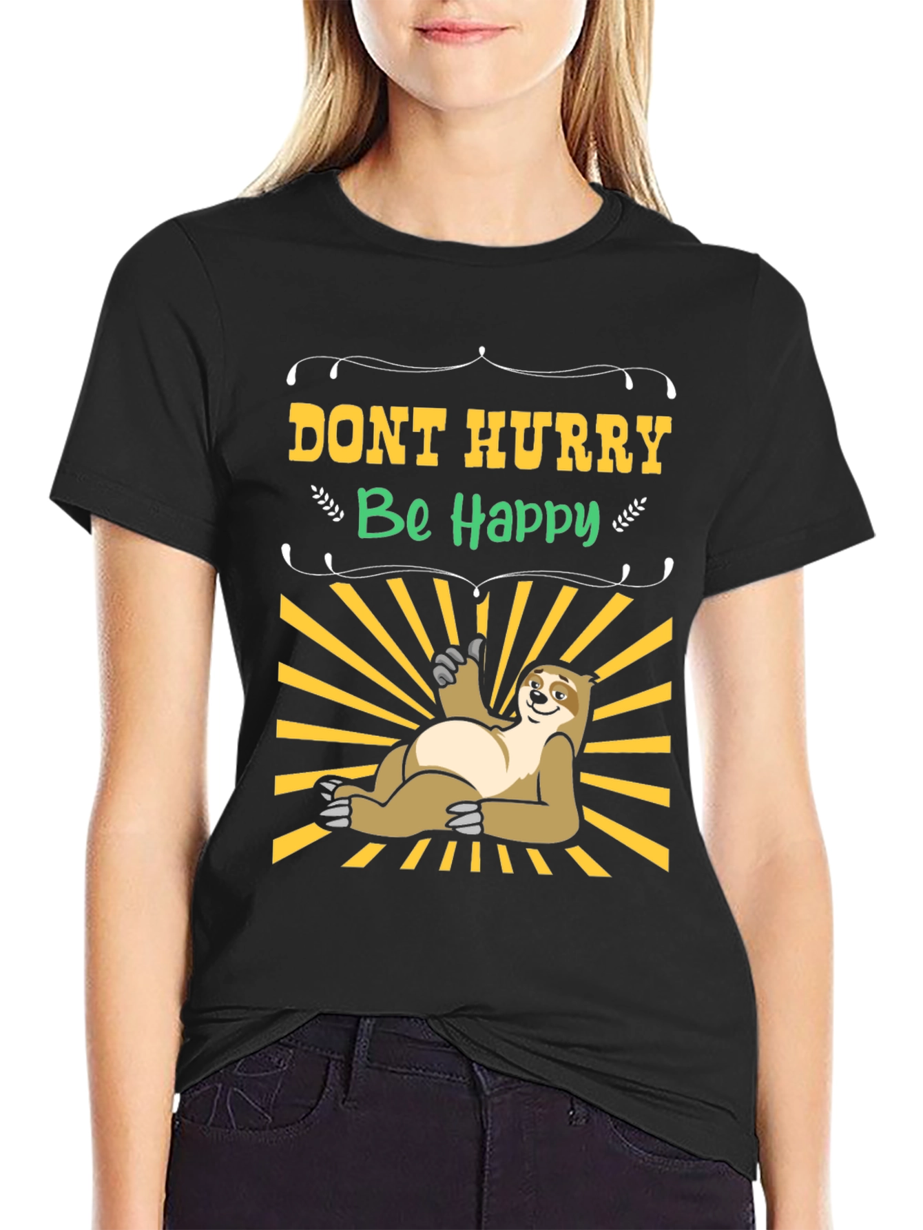 Dont Hurry Be Happy Sloth T-Shirt