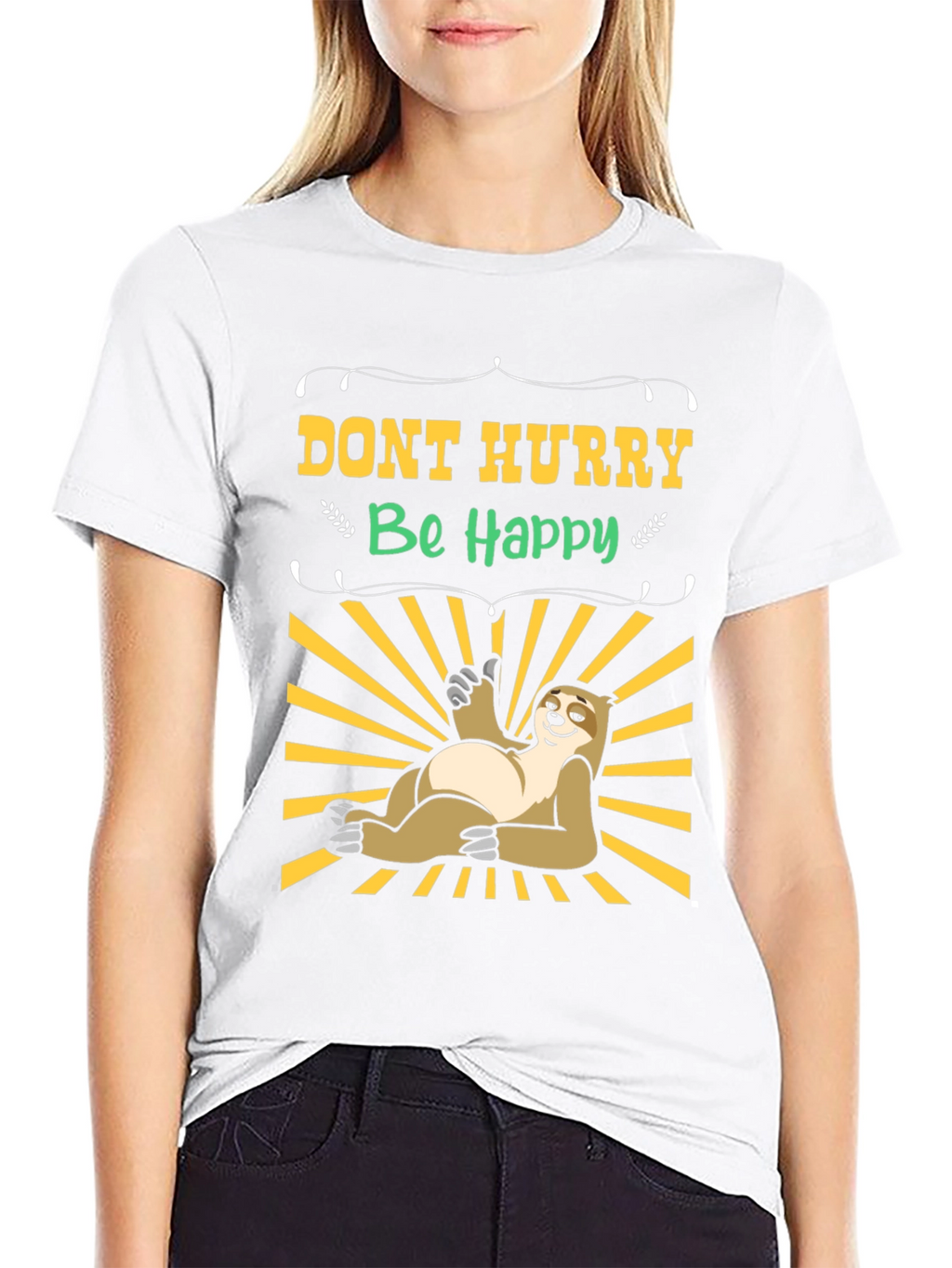Dont Hurry Be Happy Sloth T-Shirt