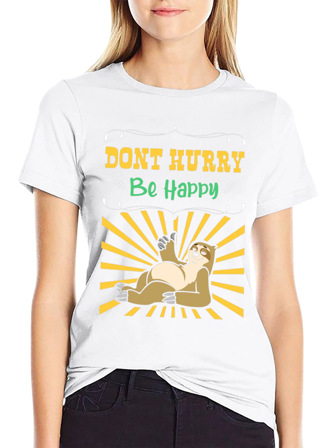 Dont Hurry Be Happy Sloth T-Shirt