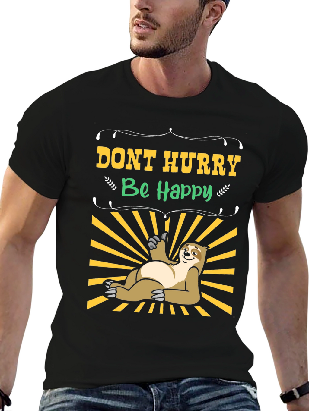 Dont Hurry Be Happy Sloth T-Shirt