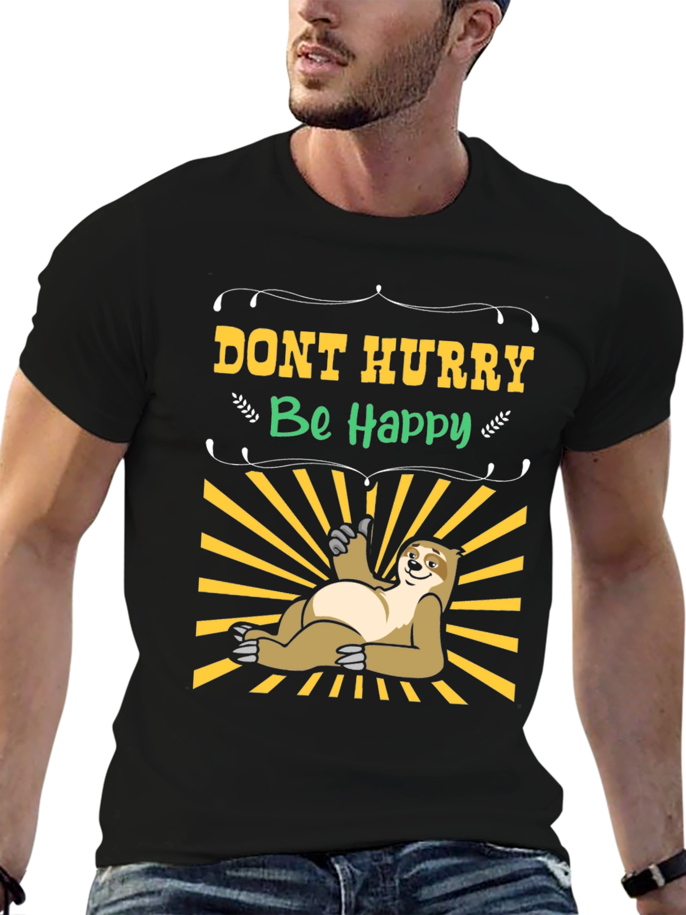 Dont Hurry Be Happy Sloth T-Shirt