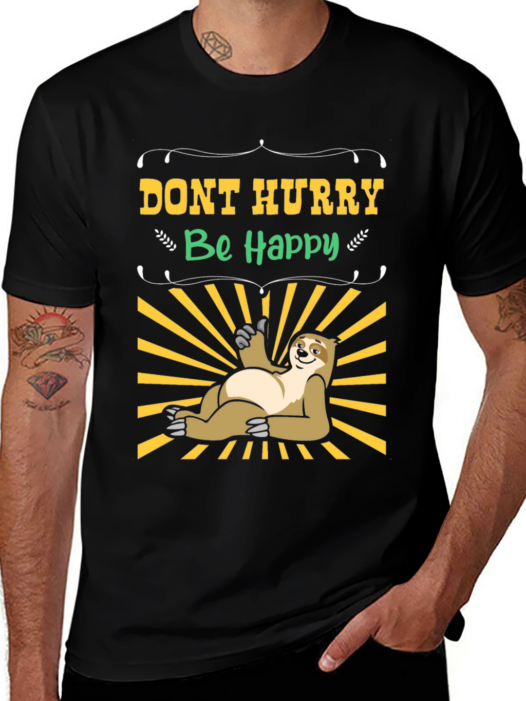 Dont Hurry Be Happy Sloth T-Shirt