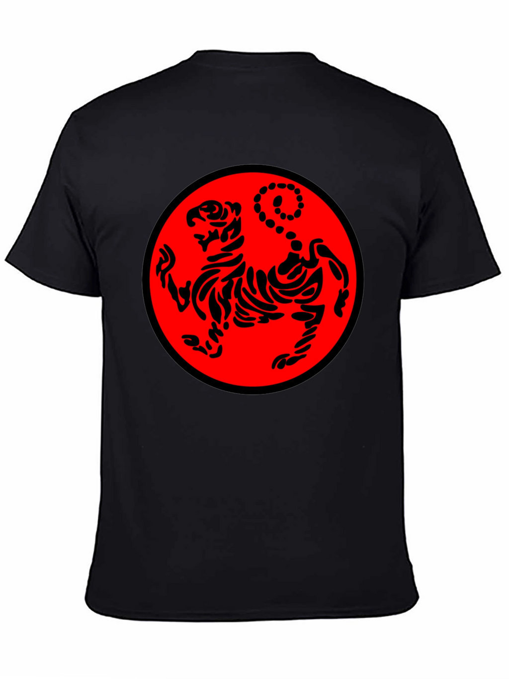 Black Karate Tiger Graphic T-Shirt